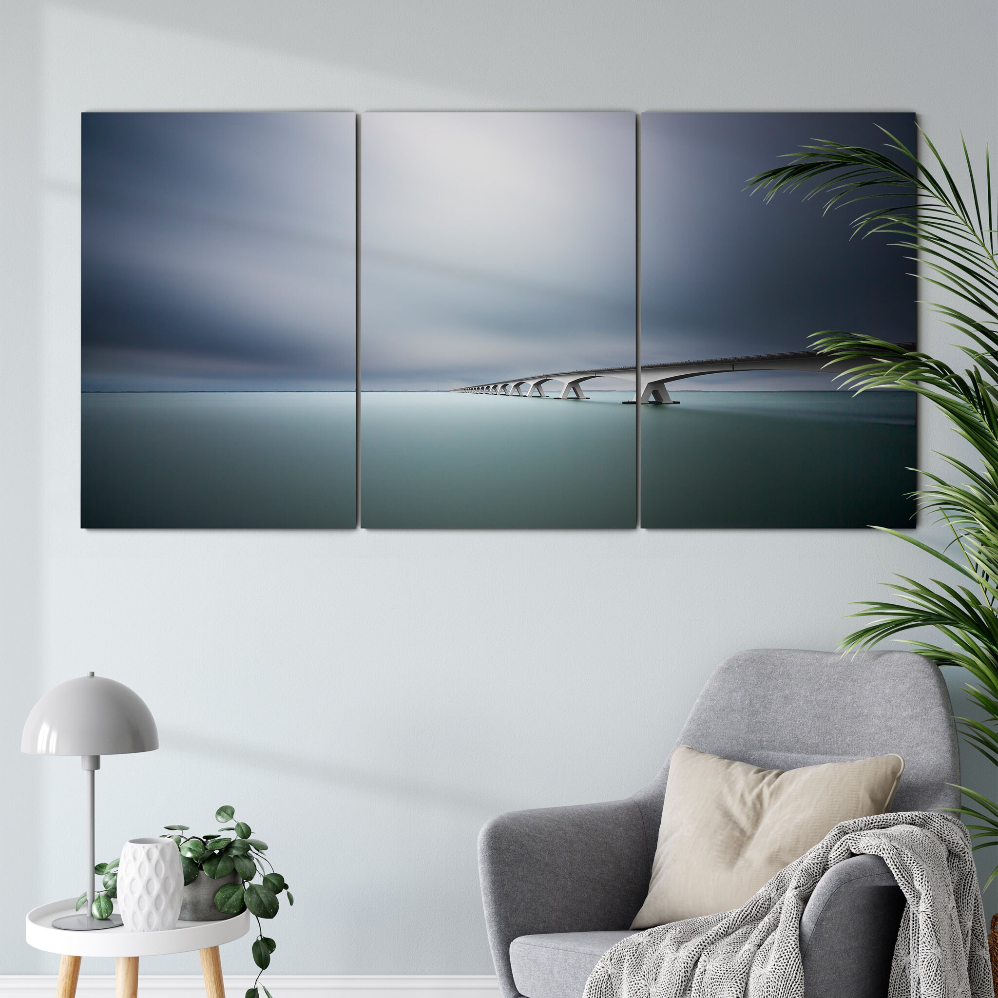 The Infinite Bridge Canvas Art Mural - Photographie de Ciel Pont