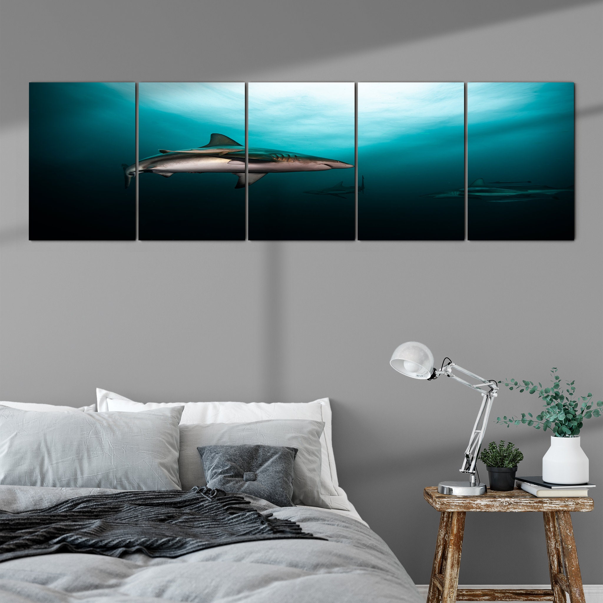 Art Mural Circling Canvas - Art de Poisson Sous-Marin