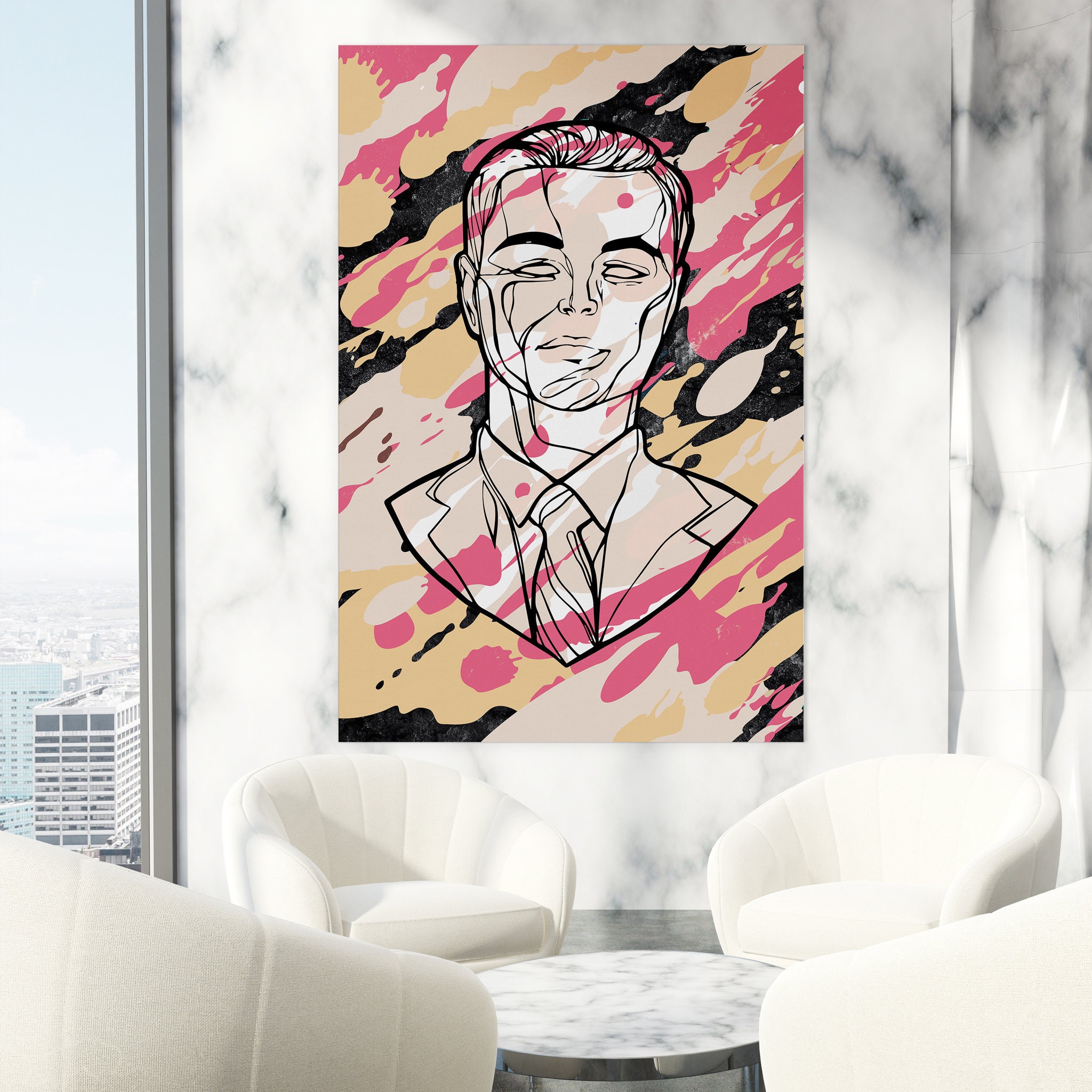 Café Pour Closer Orange- Loup de Wall Street Toile Art - Gatsby La Grande d'art Mur Pour Le Bureau M