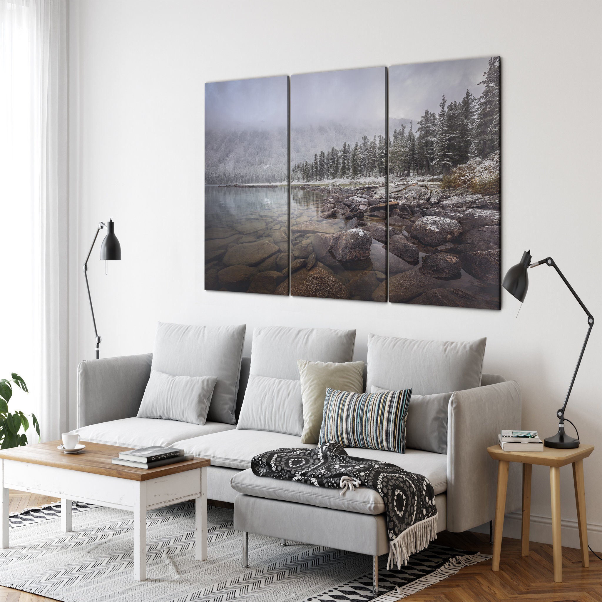 Art Mural sur Toile d'hiver - Art Nature Photographie Pierre