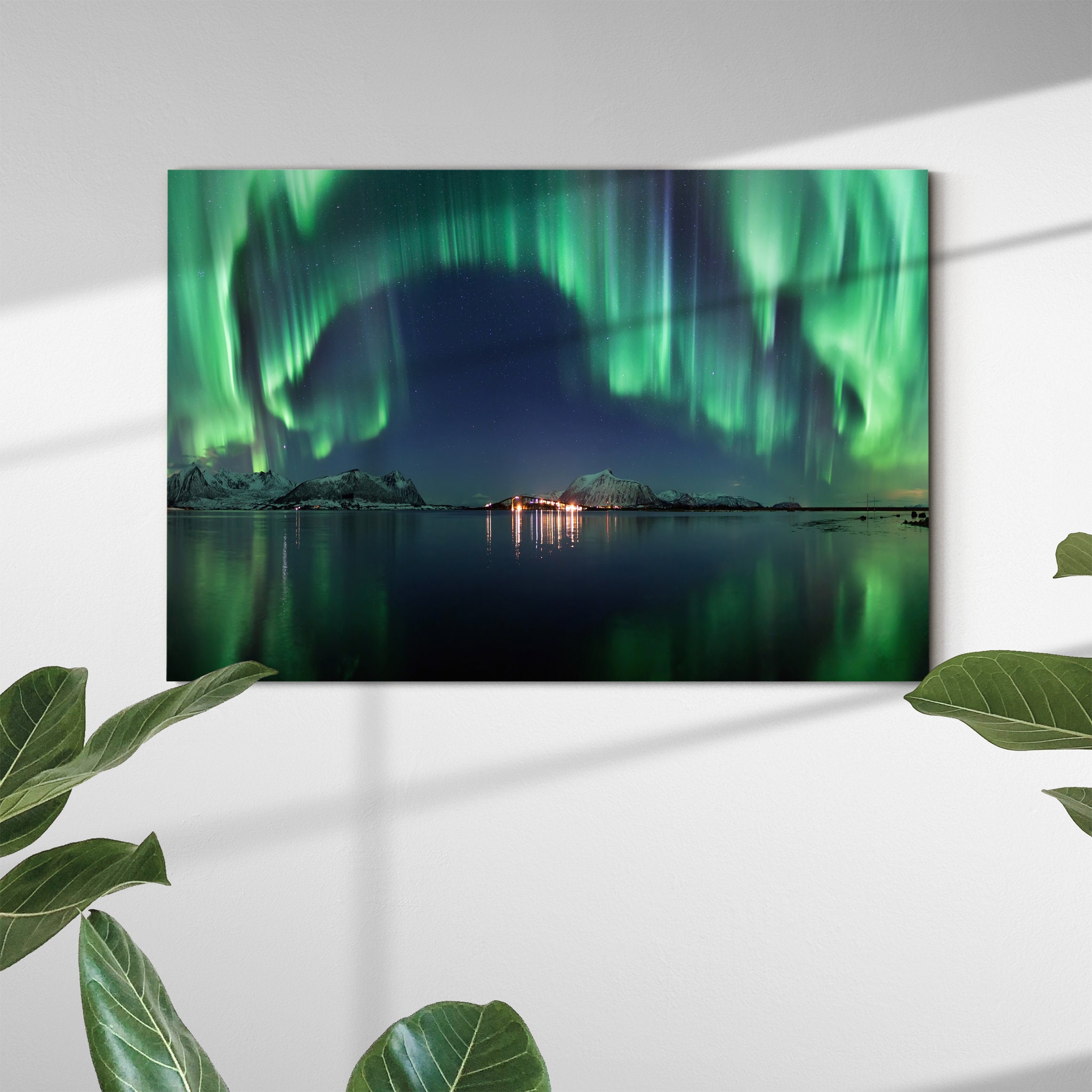 Magical Night Canvas Art Mural - Du Ciel Nocturne à La Maison