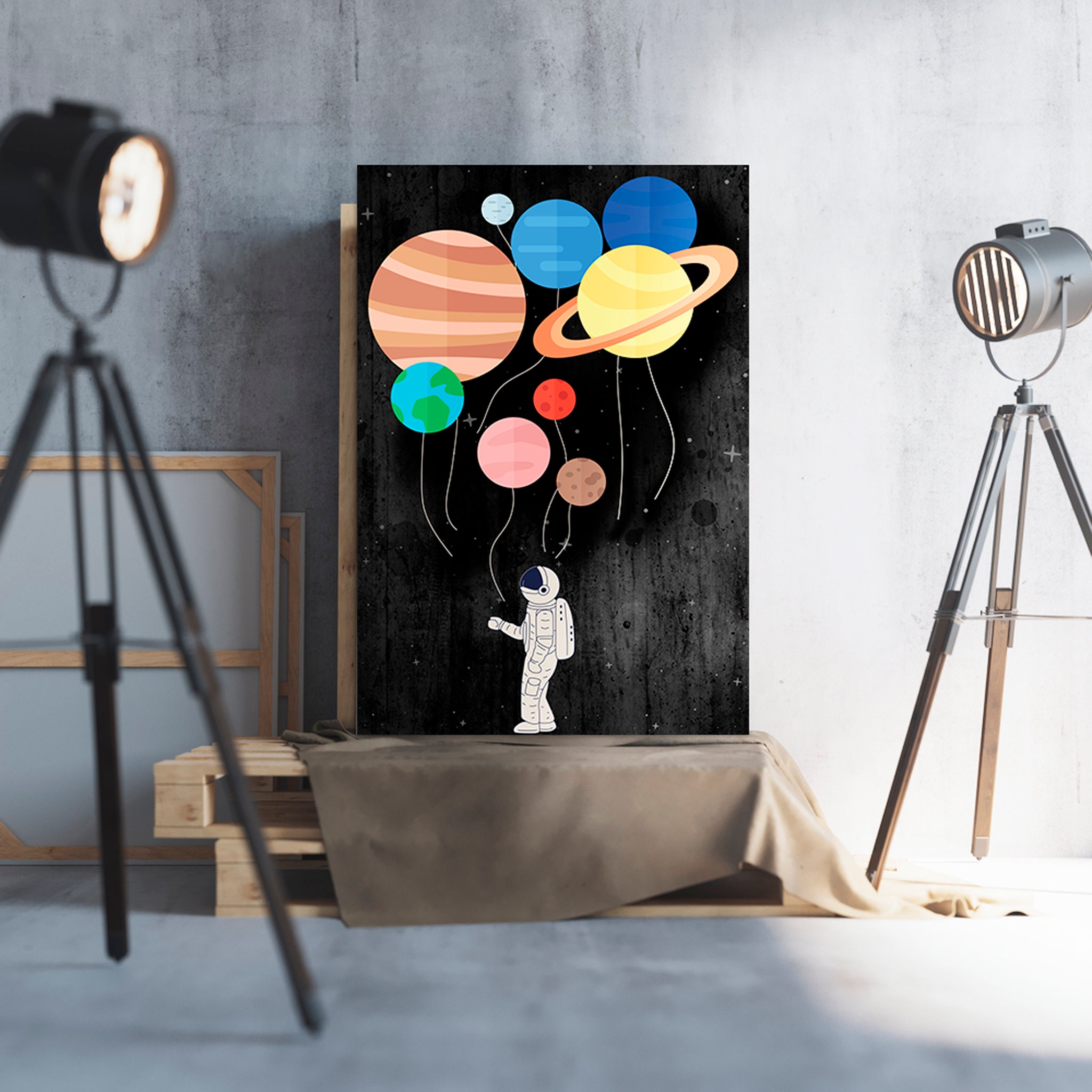 Holding The Galaxy - Space Wall Art Print, Décor, Astronaut Wall Art, Print &space Gift