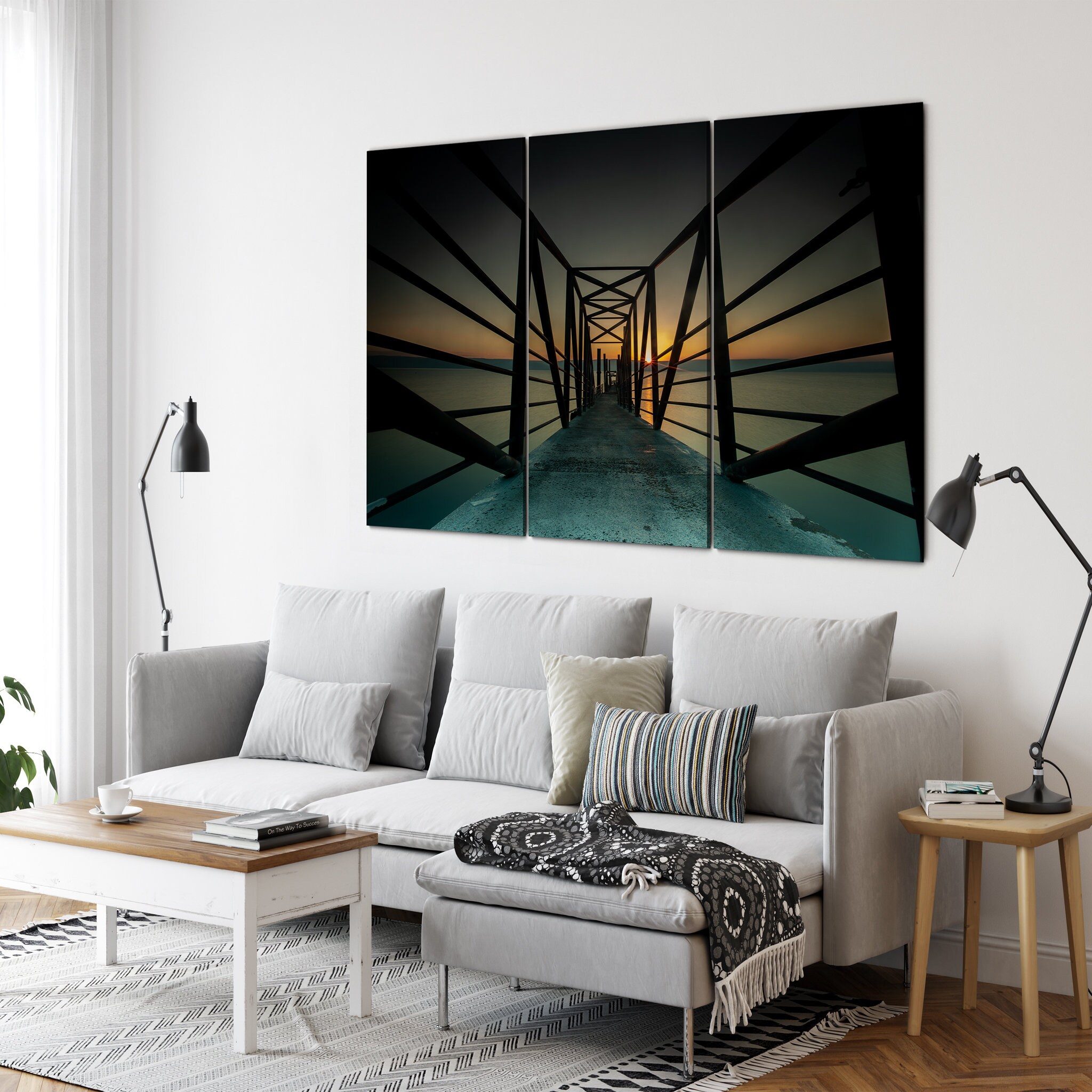 New Horizon Canvas Art Mural - Sunset Wall Nature Canvas Art