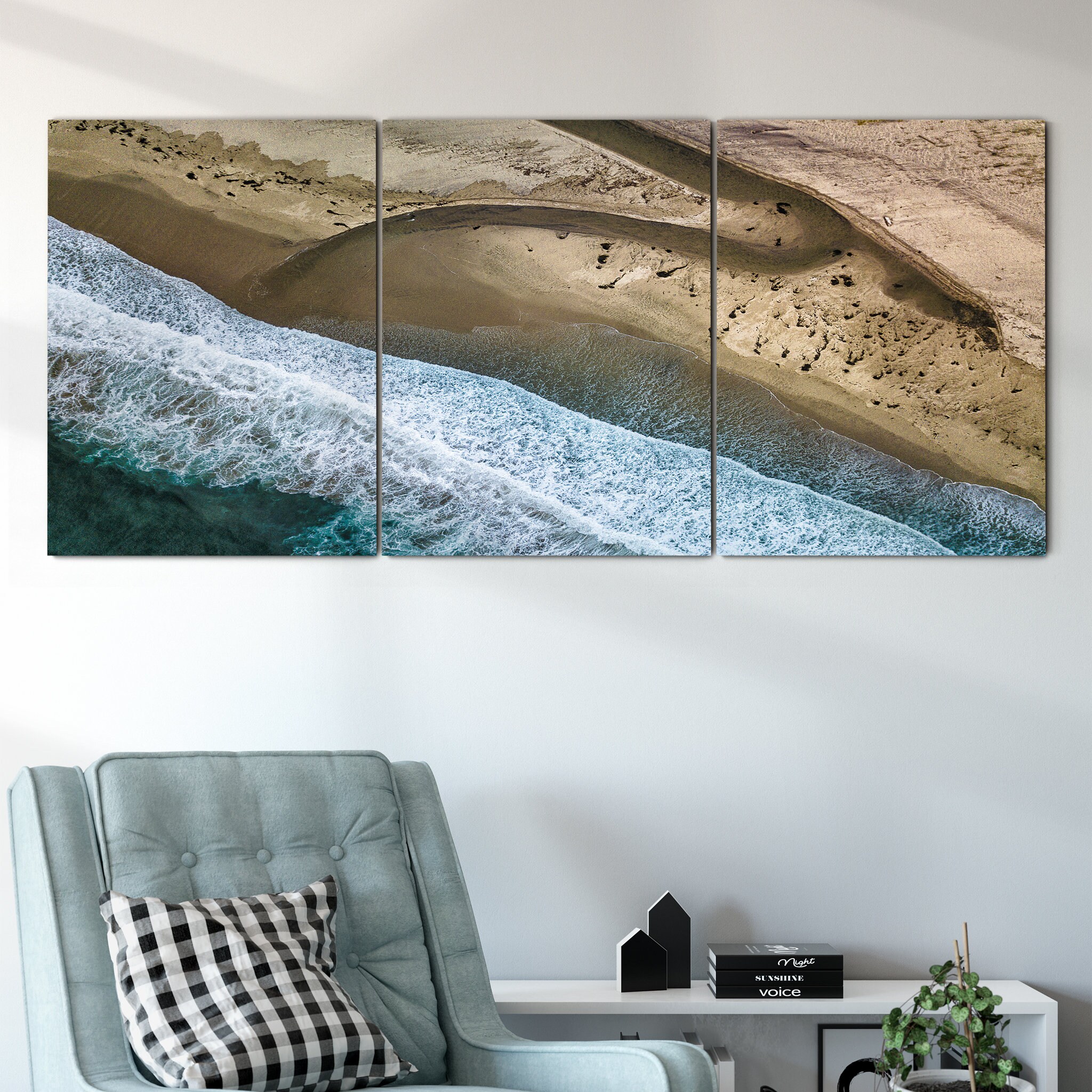 Big sur Aerial Canvas Art Mural - de Longue Plage Paysage