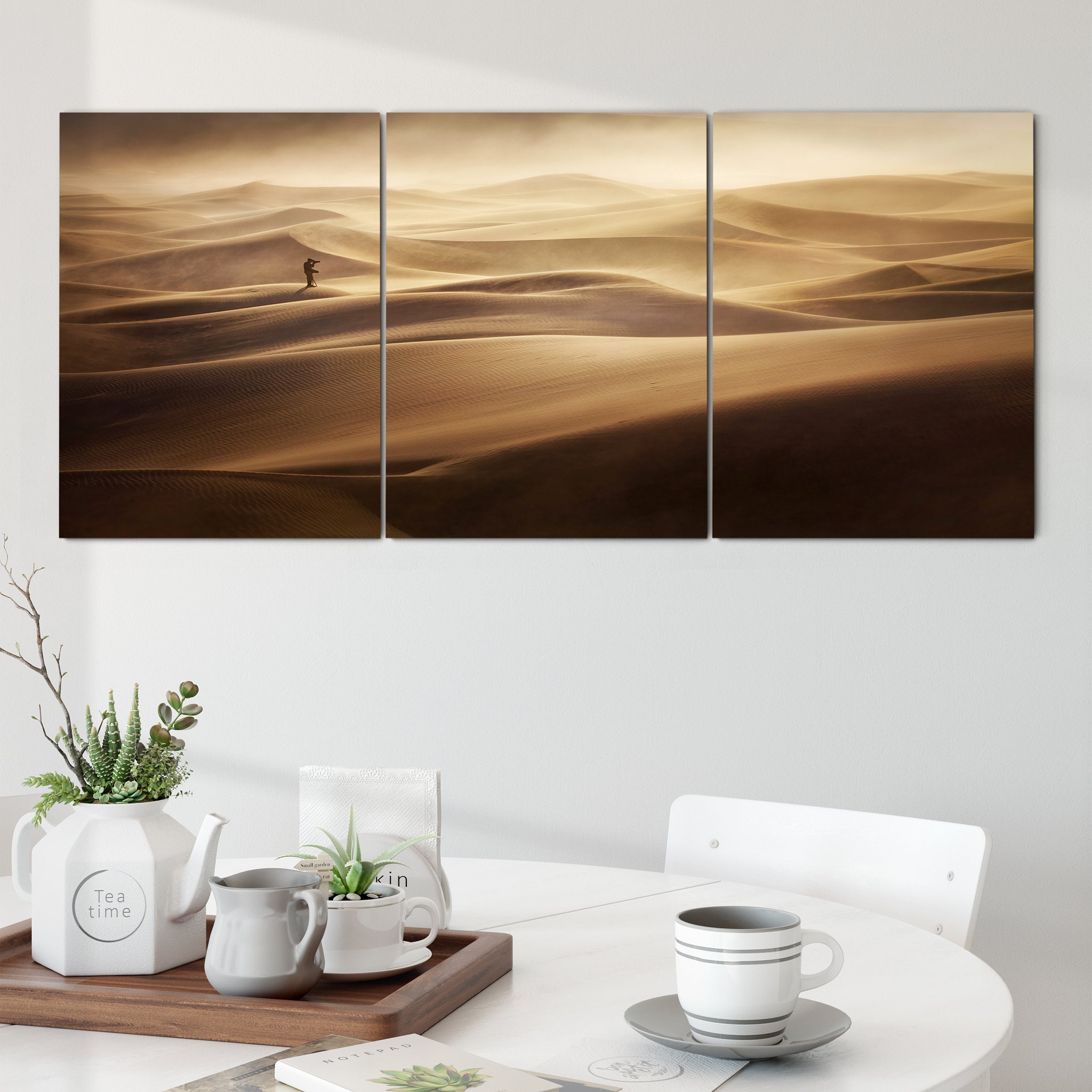 Alone Canvas Wall Art - Mural Du Désert Photographie Fixe