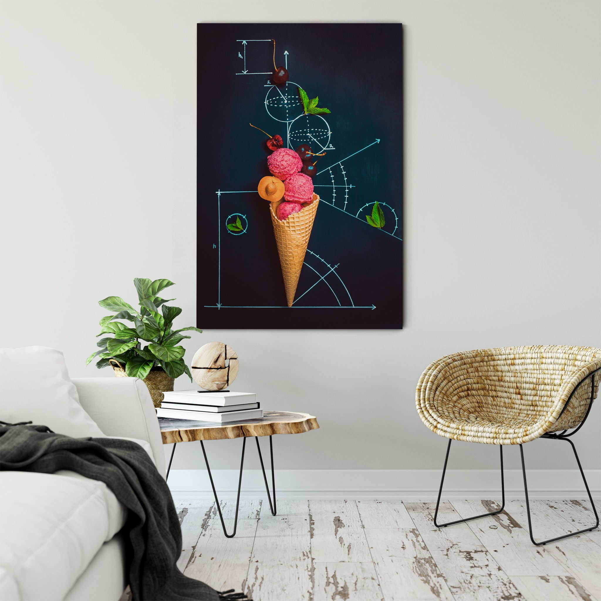 Devoirs d'été Art Mural sur Toile - Alimentaire à La Crème Glacée