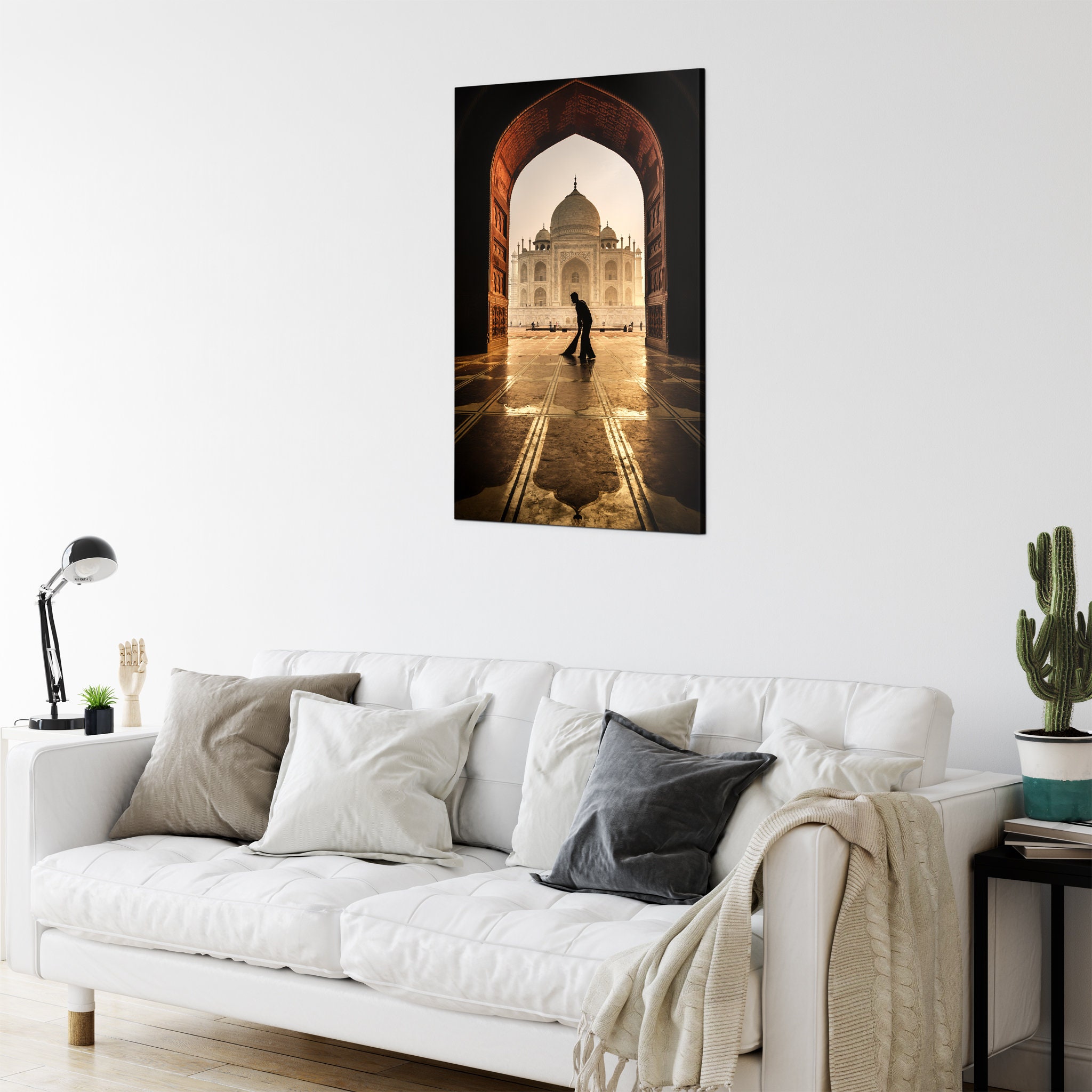 Taj Mahal Cleaner Art Mural sur Toile - Taj Photography Photographie de Bâtiment