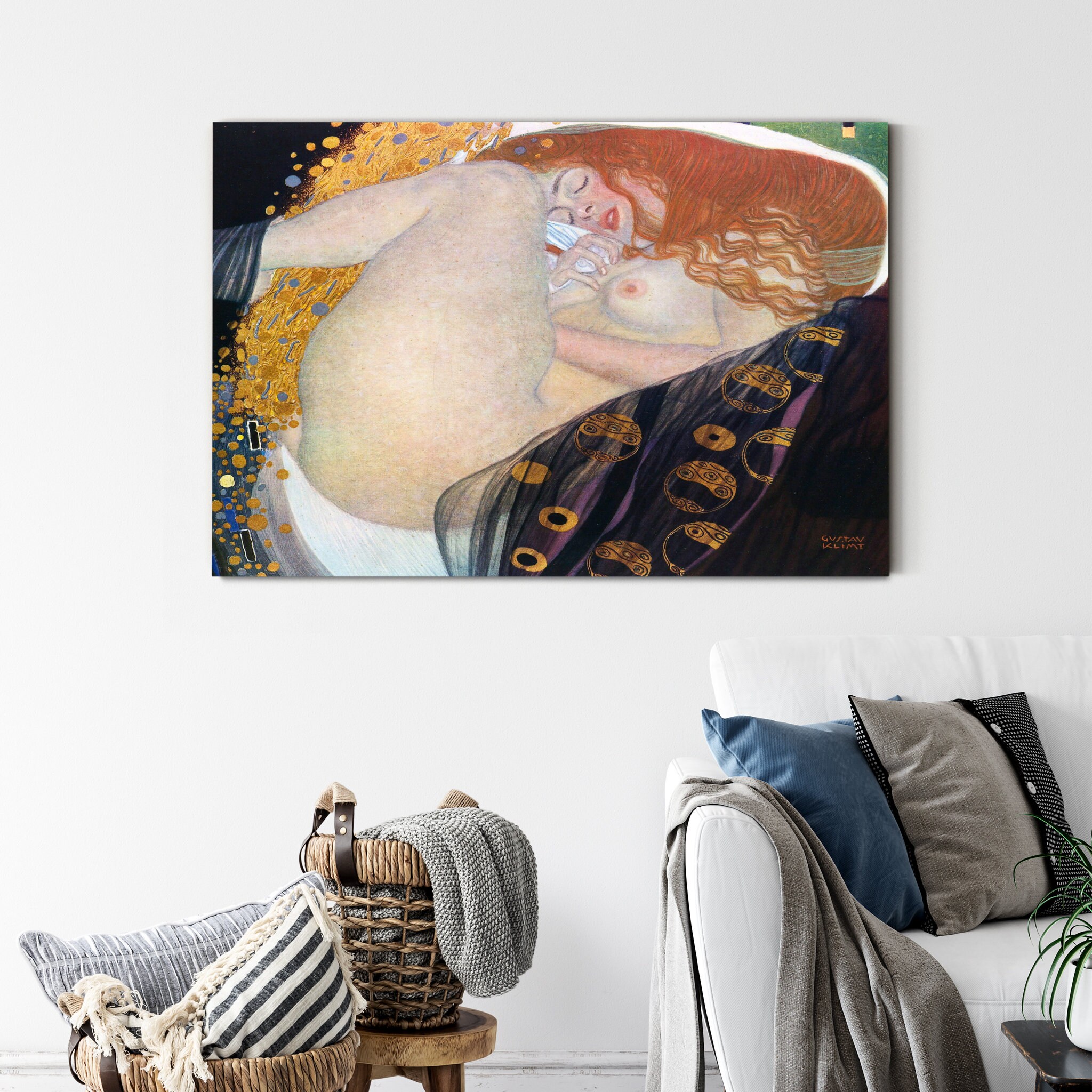 Gustav Klimt Canvas, Danae 1907 - Pendaison de Crémaillère Idée Cadeau Kimt Poster Nursery Decor Gli