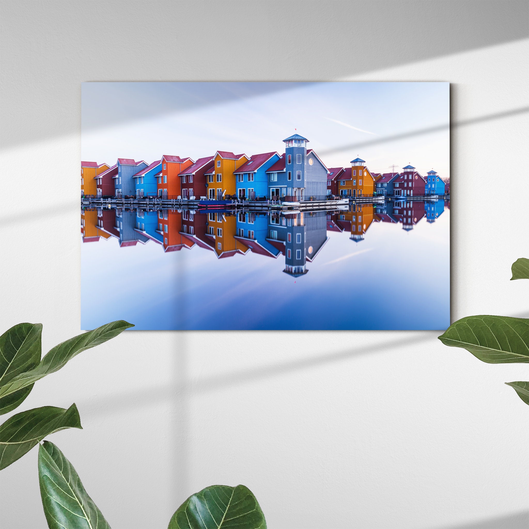 Maisons Colorées - Photographie Aquarelle de Maisons