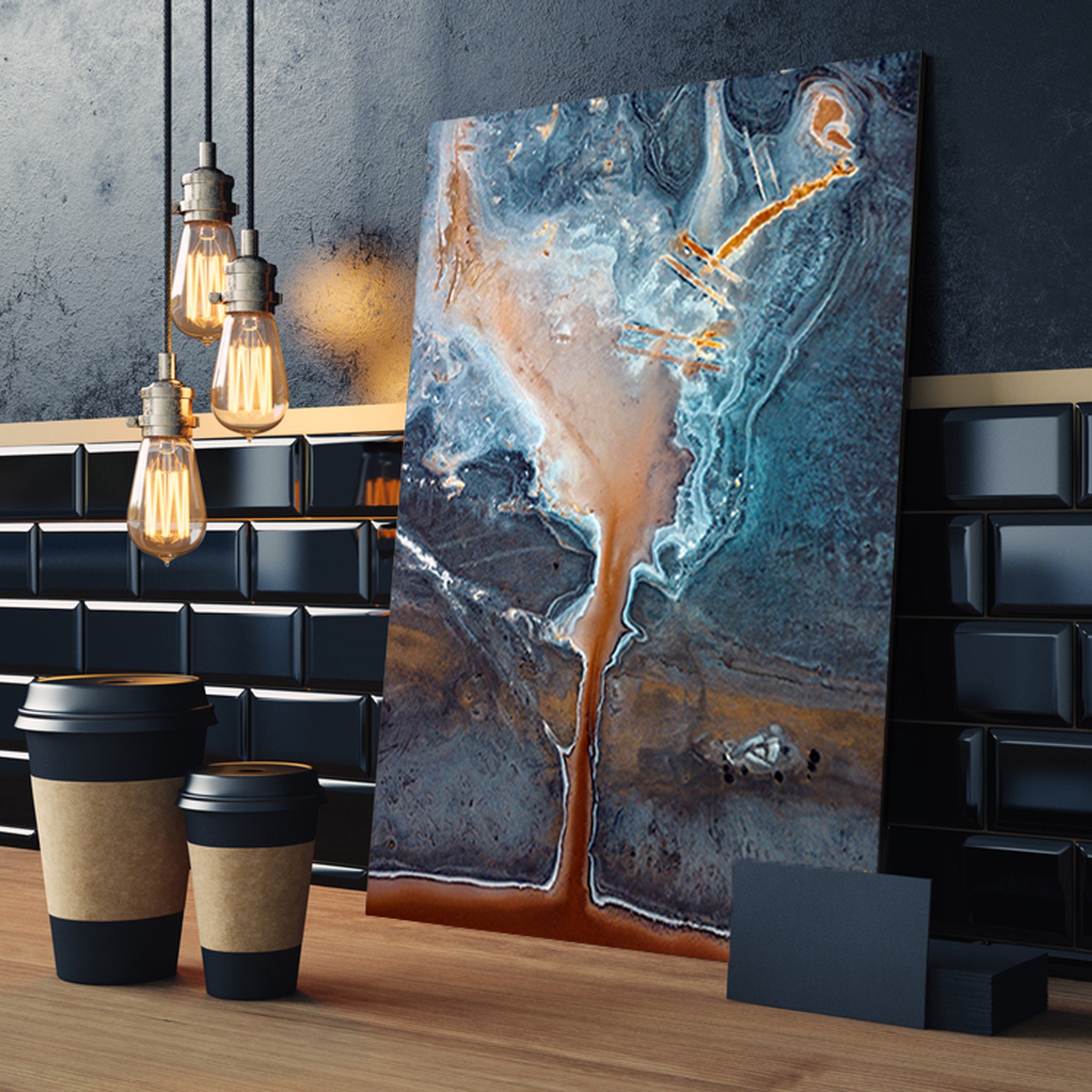 Champs de Sel Art Mural sur Toile - Photographie Champs Peinture Abstraite Toile