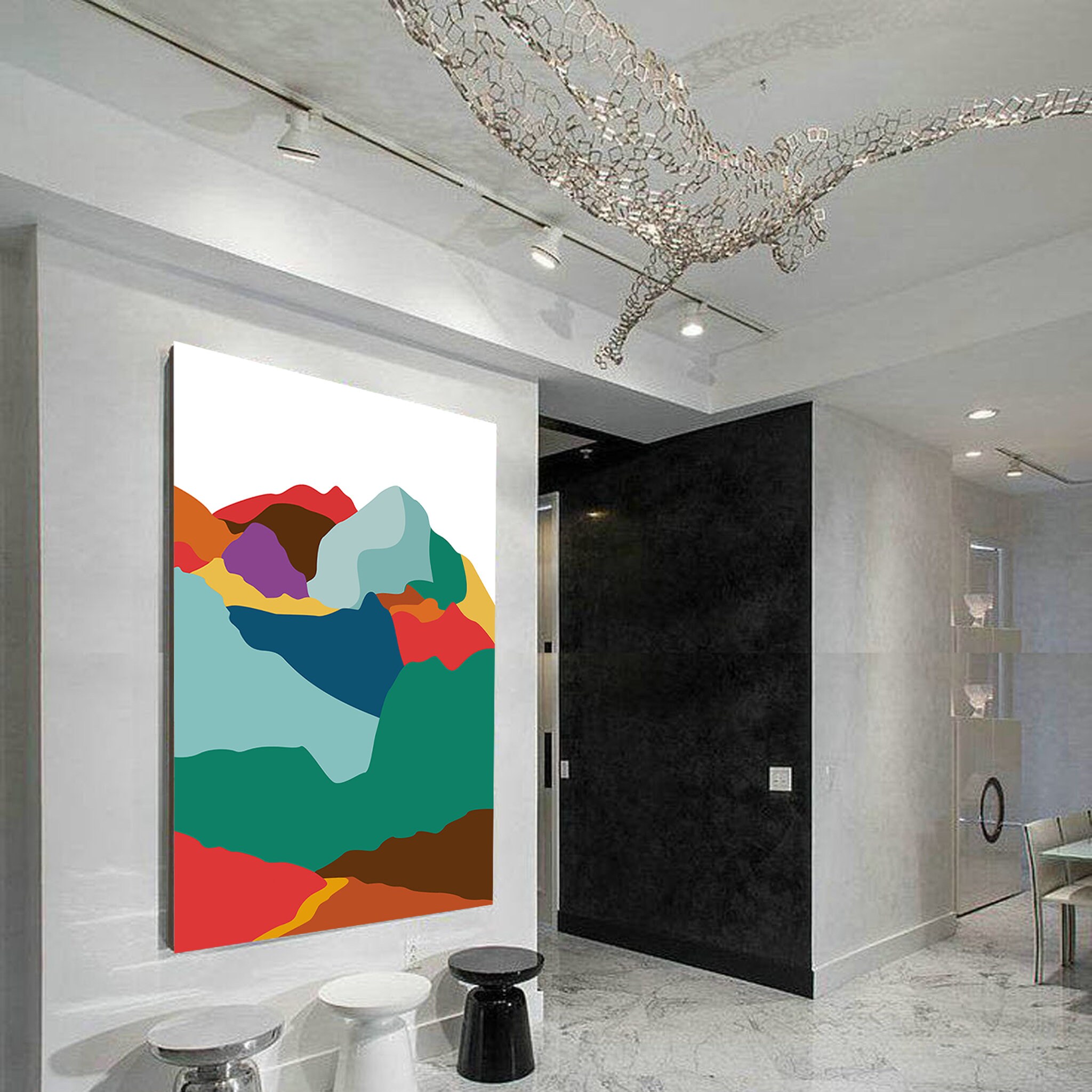 Paysage Coloré - Fashion Wall Art Mur d'art Moderne Toile Mural Motivationnel Don de Collaborateur G