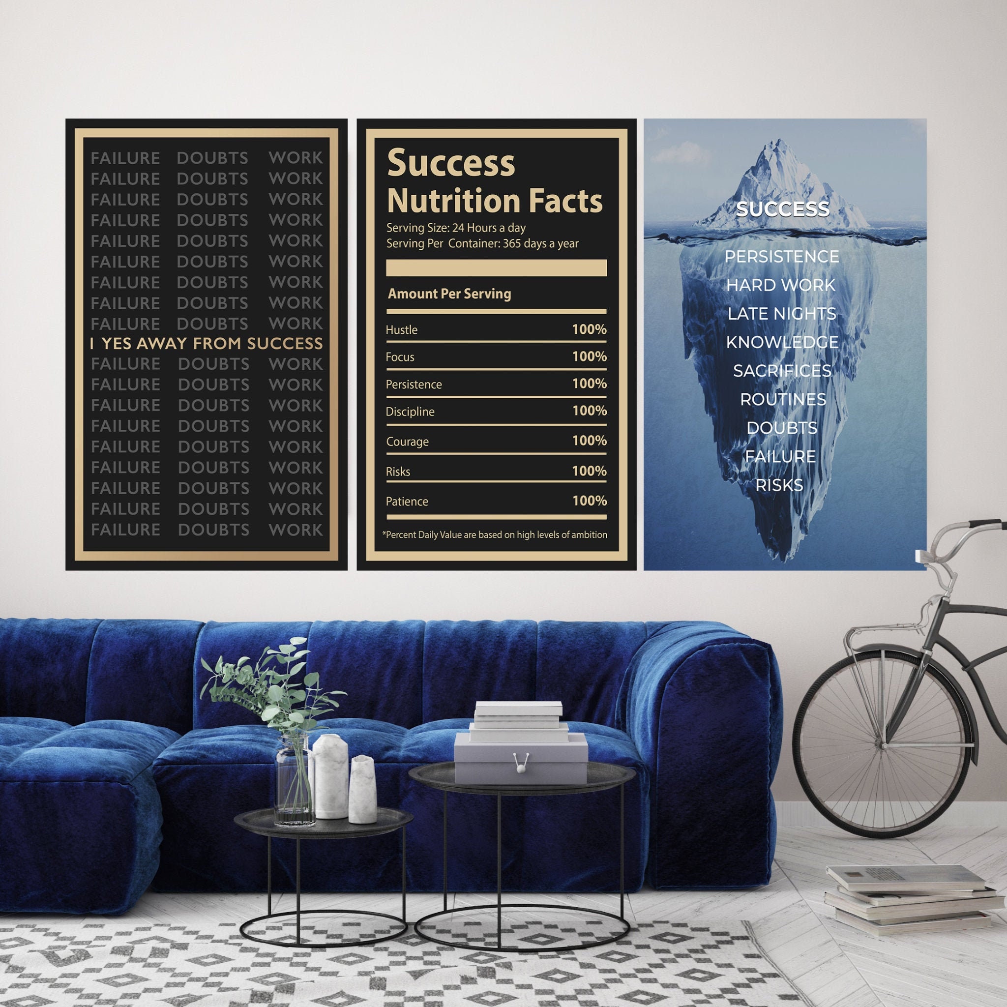 Toile Inspirante avec Des Paquets de Citations - Décor Sportif, d'art Forme Physique et Art Gymnasti