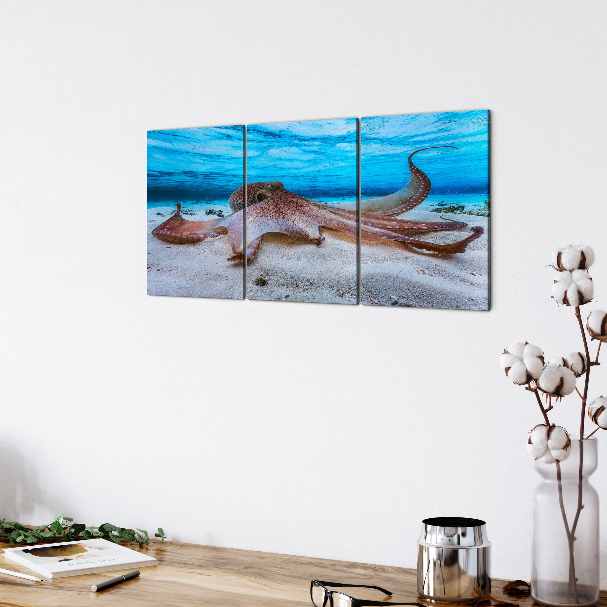 Dancing Octopus Canvas Art Mural - Photographie de Danse Sous-Marin