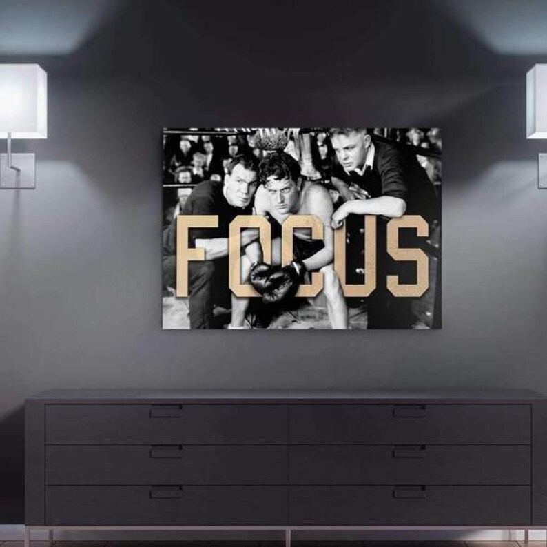 Focus Inspirational Quotes Wall Art Canvas Quotes Etsy