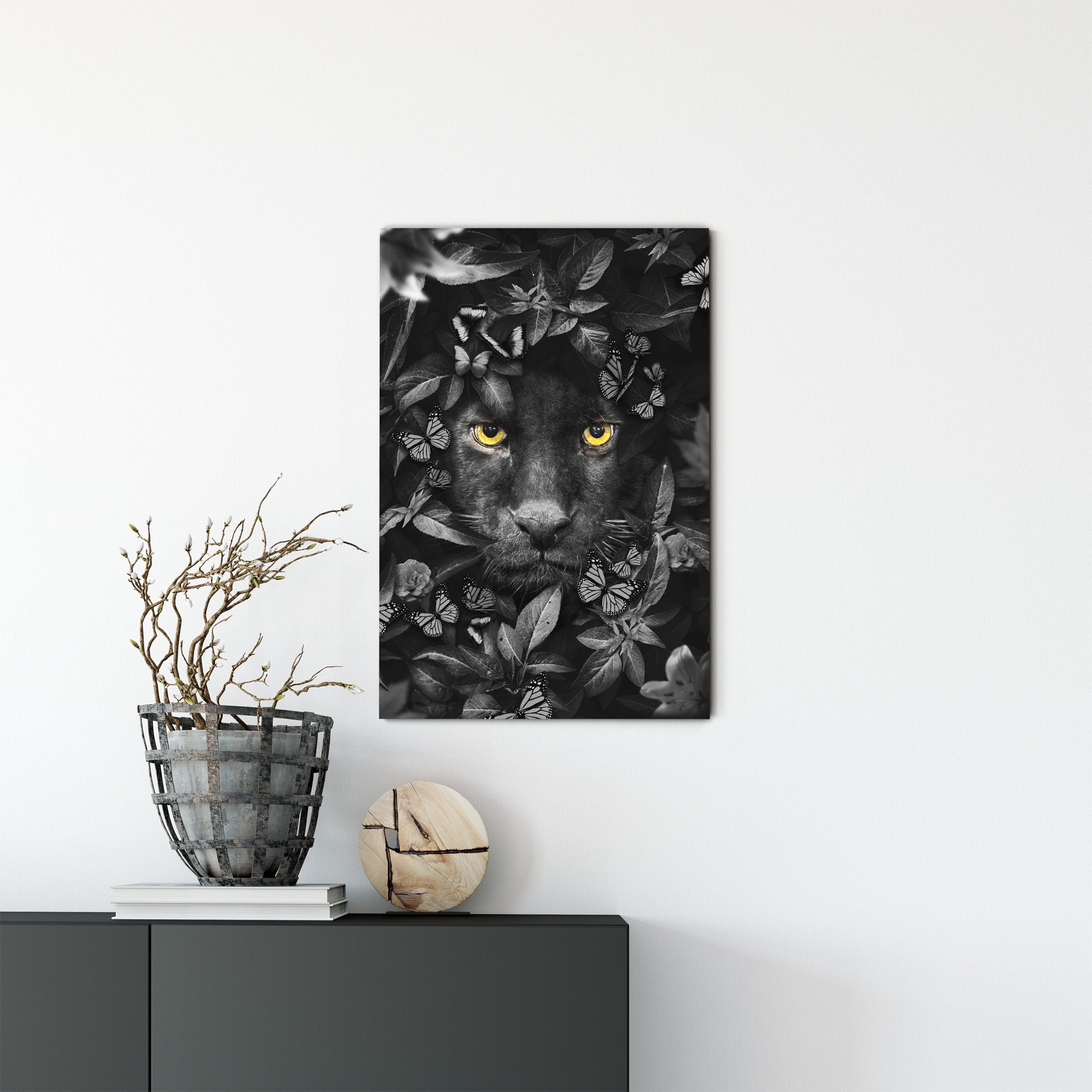 Black Panther - Botanical Illustration Print Colorful Wall Art Nursery Tropical Home Decor