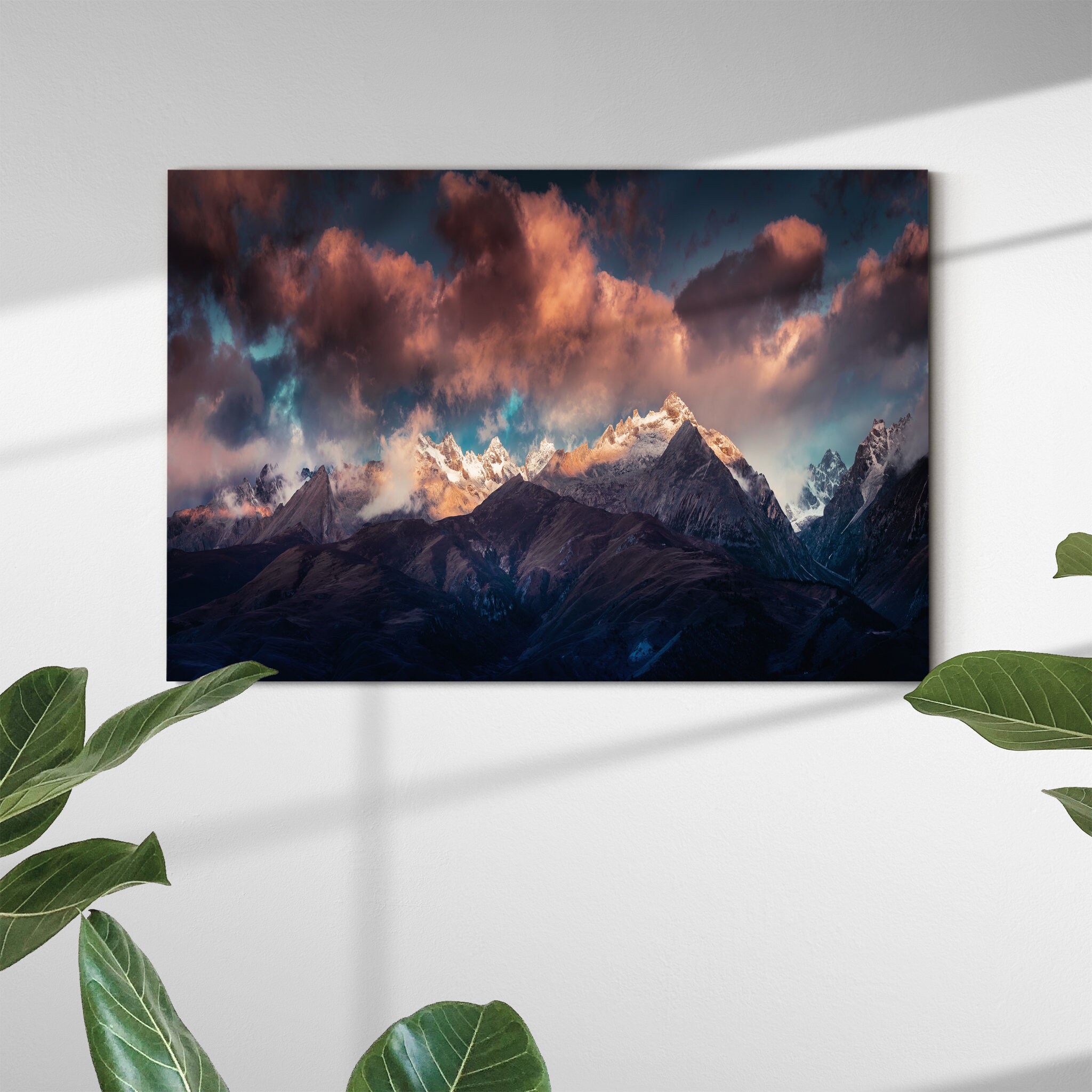 Ge Nie Neige Montagne Toile Art Mural - Photographie Du Ciel