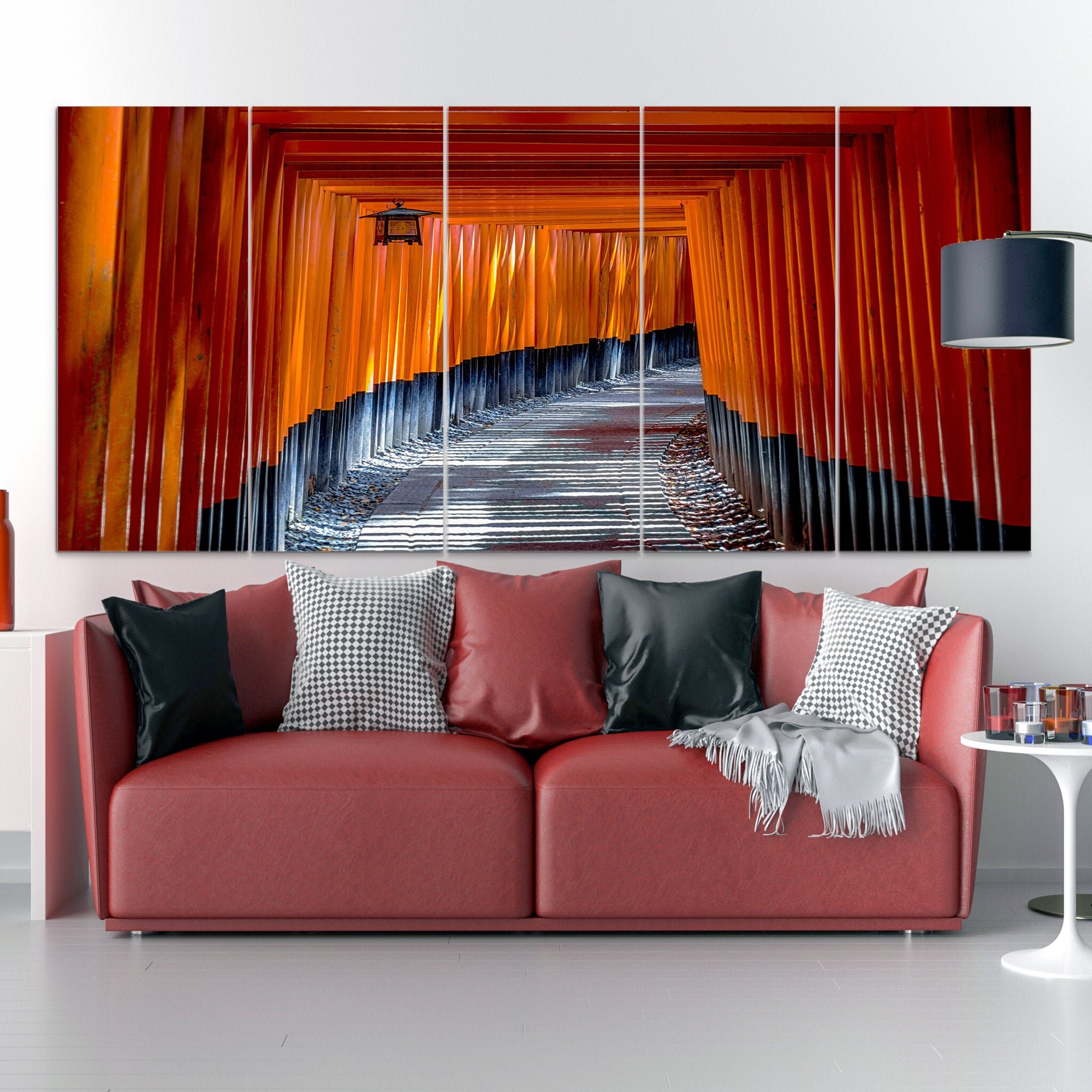 Torii Wall Art Canvas - Art Mural de Bouddha Toile d'art Mur Zen, Relaxant Asiatique Méditation