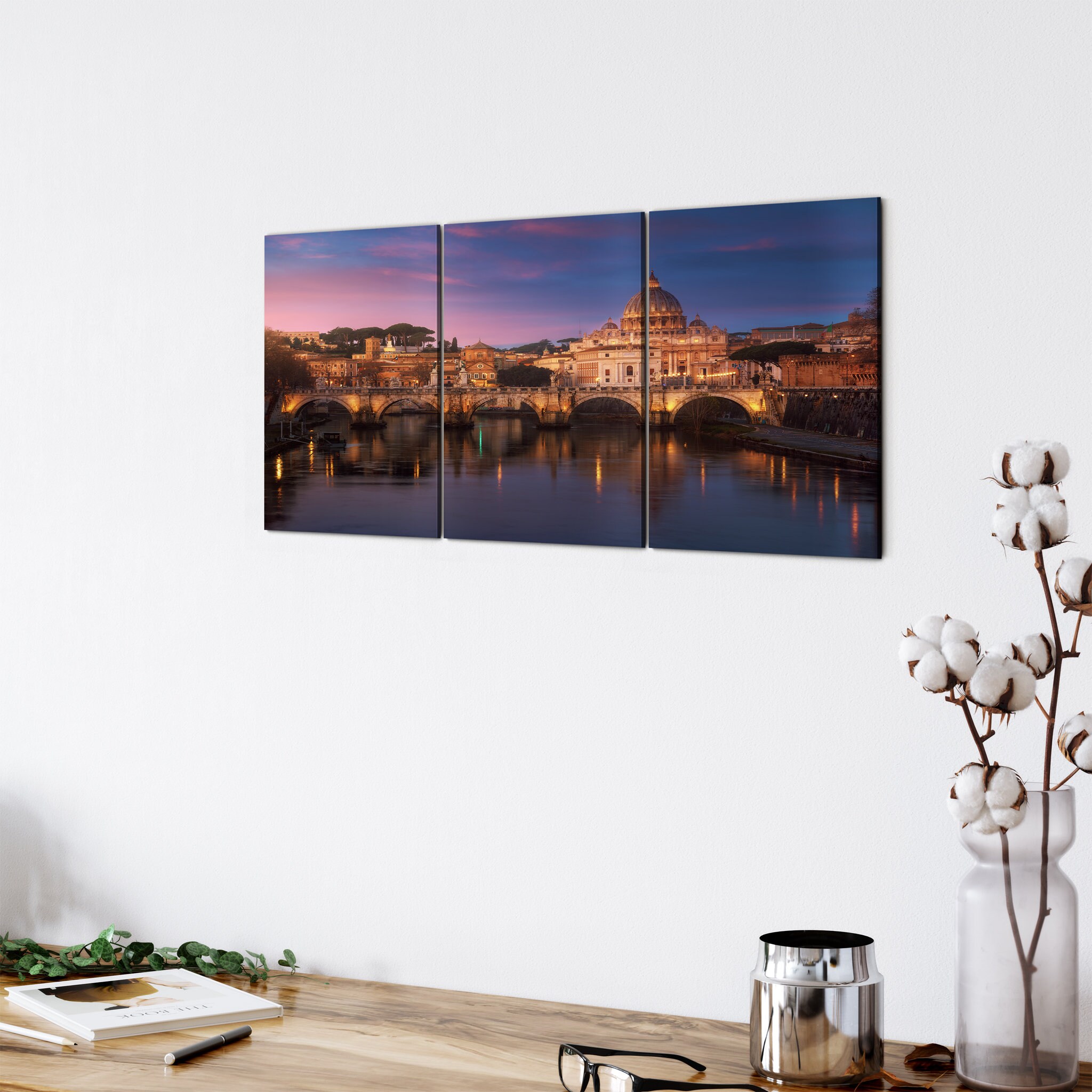 Roma City View Canvas Art Mural - de La Ville Paysager