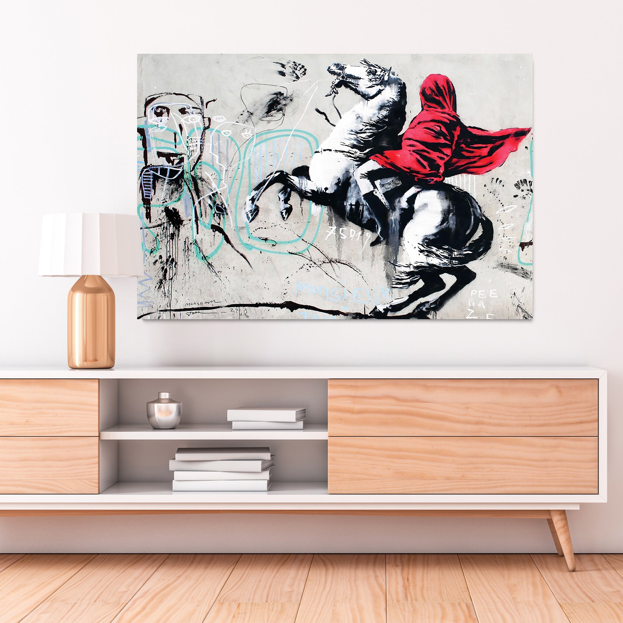 Napoleon By Banksy - Impressions d'art Mural et Art sur Toile Moderne Toile de Salon d'accueil