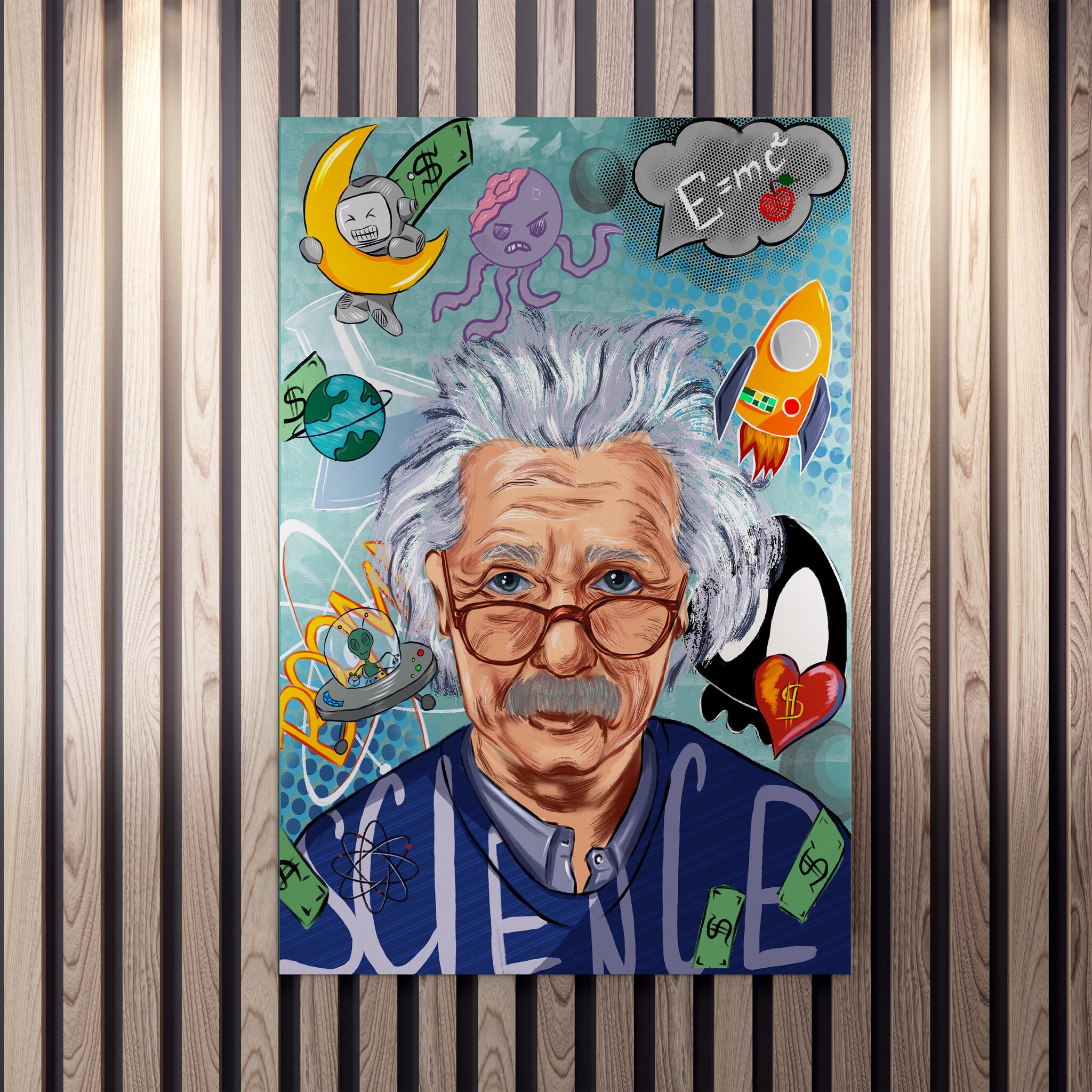 Einstein Pop Art - Einstein Wall Art Pop Art