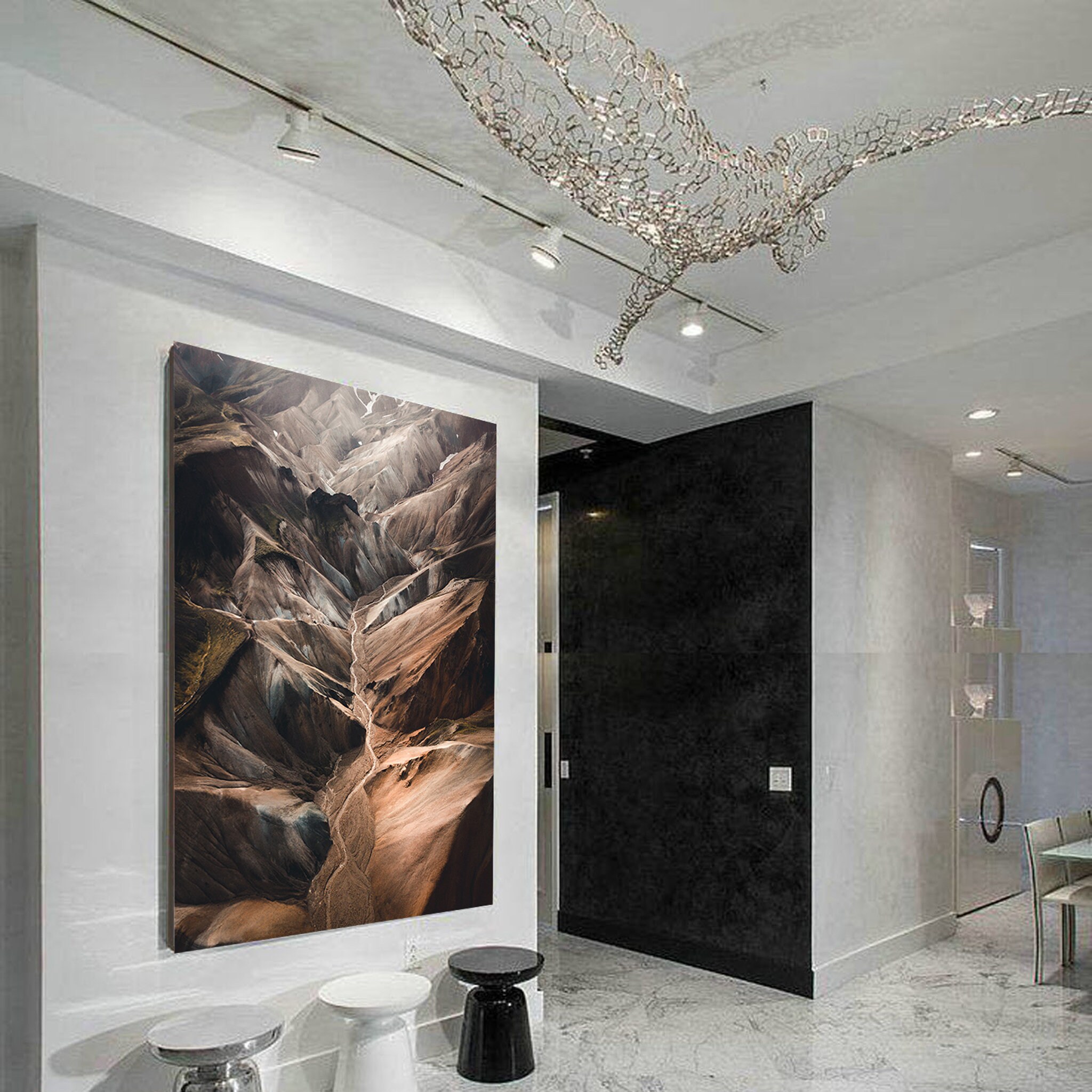 Landmannalaugar Art Mural sur Toile - de Montagne Peintures d'art Pour Salon