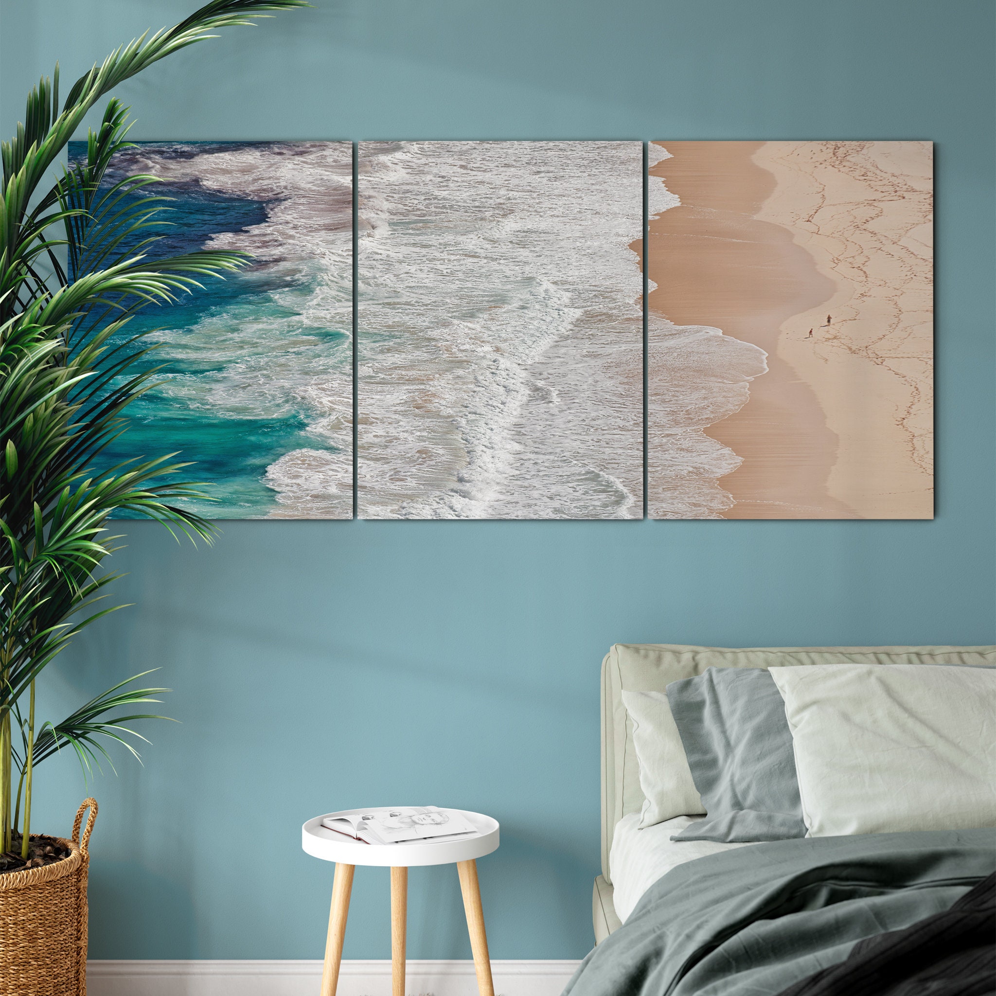 Where The Ocean Ends Canvas Wall Art - Mural Océan de Plage