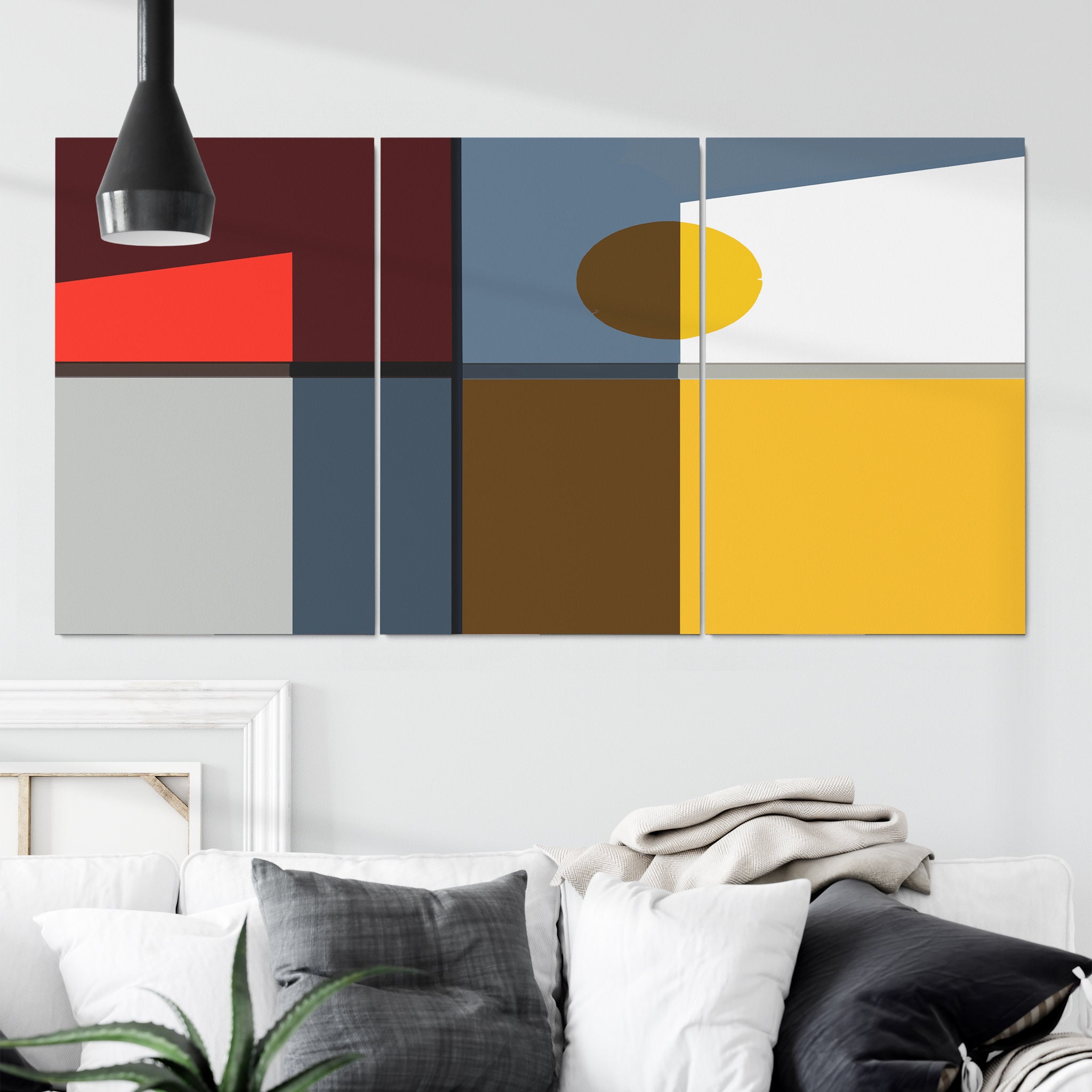 Quadrants Art Mural sur Toile - Art Abstrait de Salon