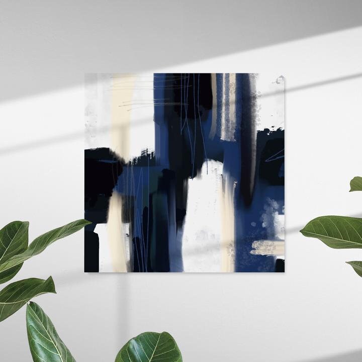 Un Peu de Lumière Dans La Nuit - Toile d'art Mur Carré Art Mural Moderne | Décor Abstrait, Art Chamb