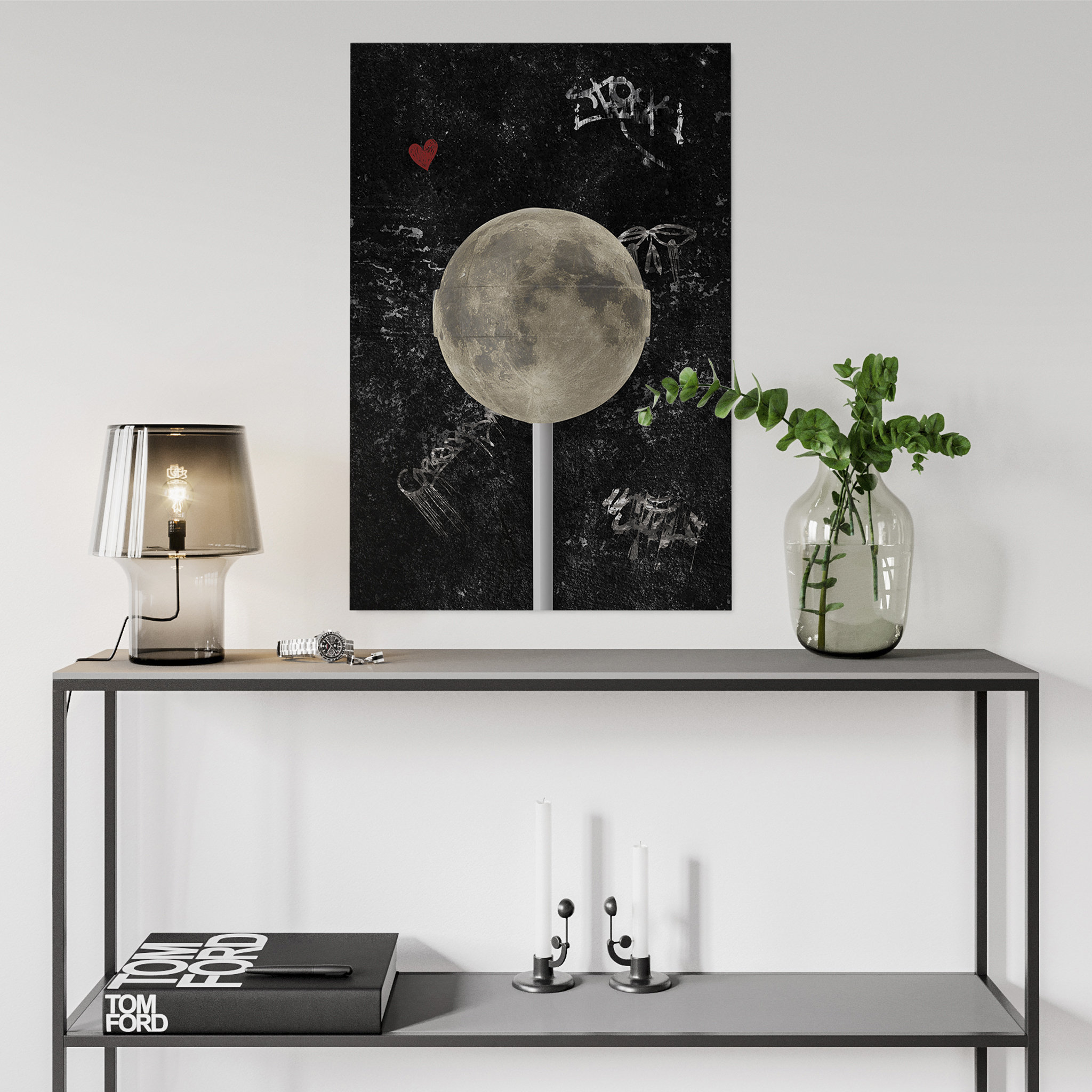 Moon Lollipop - Space Wall Art Print, Décor, Astronaut Wall Art, Galaxy Print &space Gift