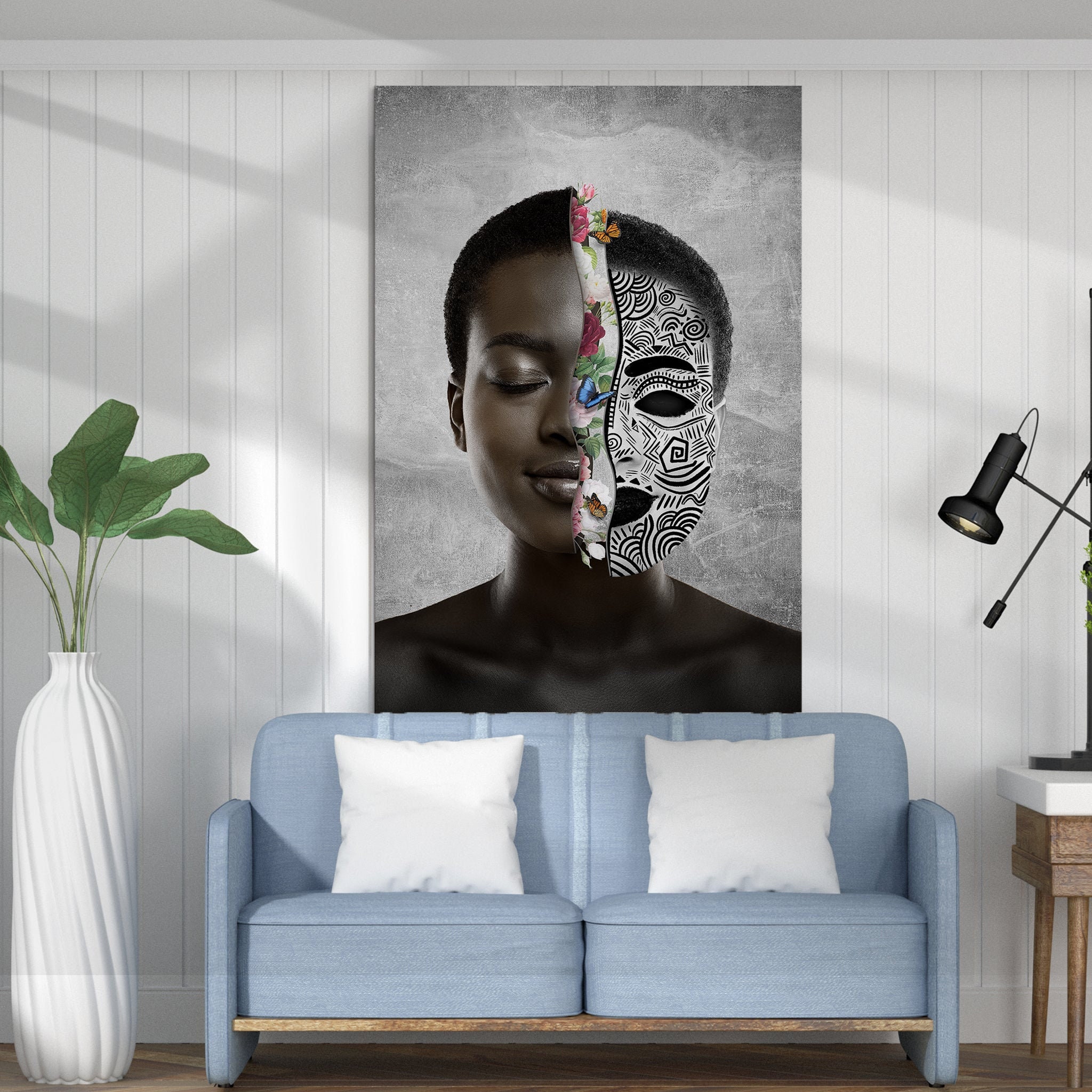 Serene Black Woman - Art Mural Des Femmes Africaines Féministe Noires