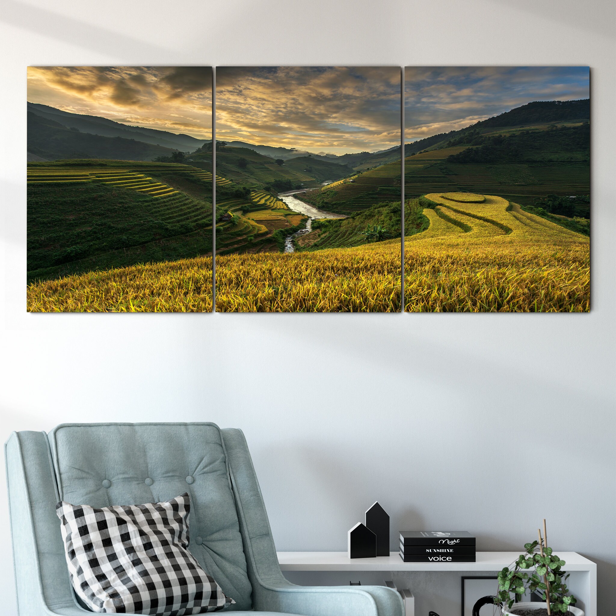 Riceterrace | Vietnam Art Mural sur Toile - Art Nature Montagne
