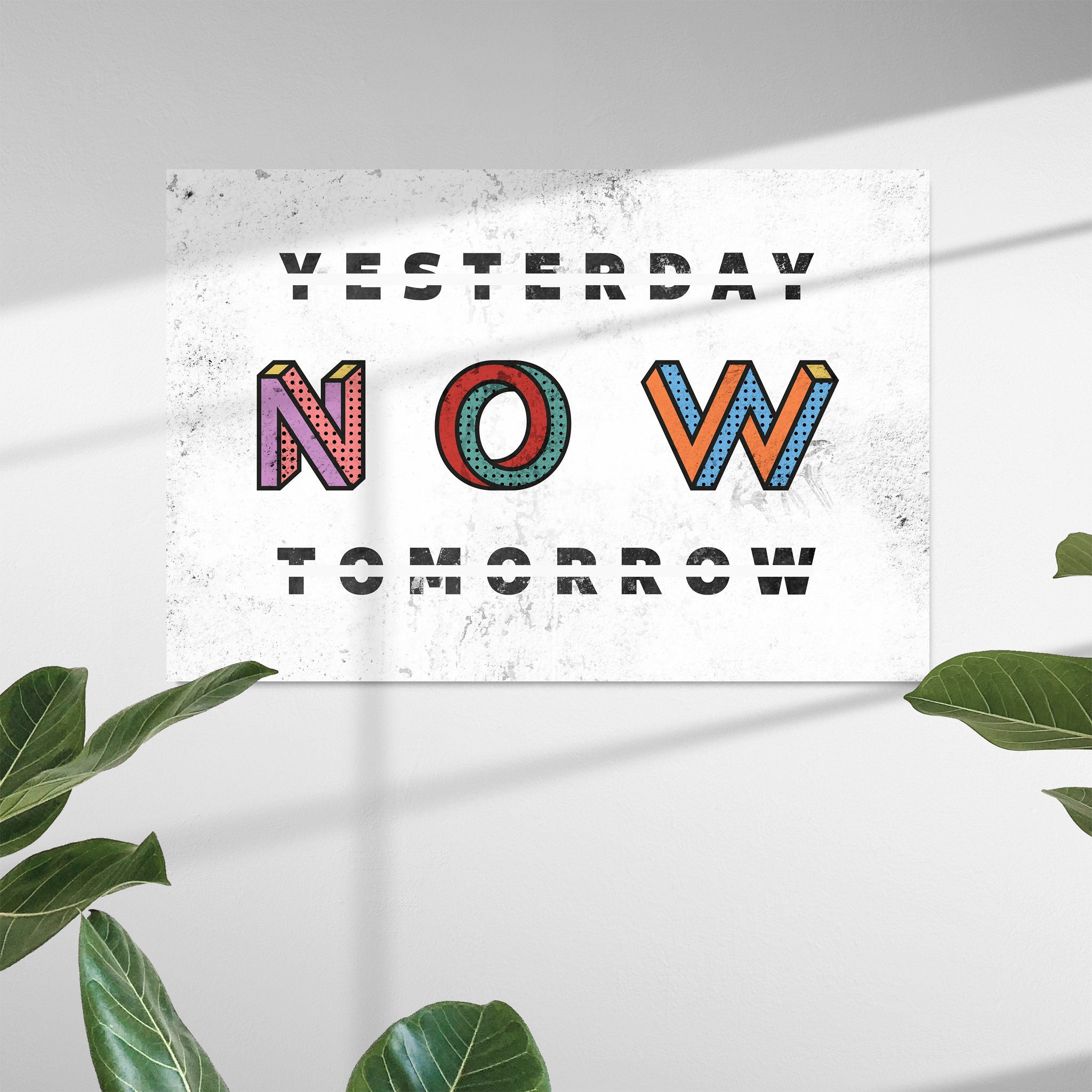 Now Not Tomorrow - Citations Inspirantes, de Toile d'art Mural Motivation Décor Bureau/Accessoires F