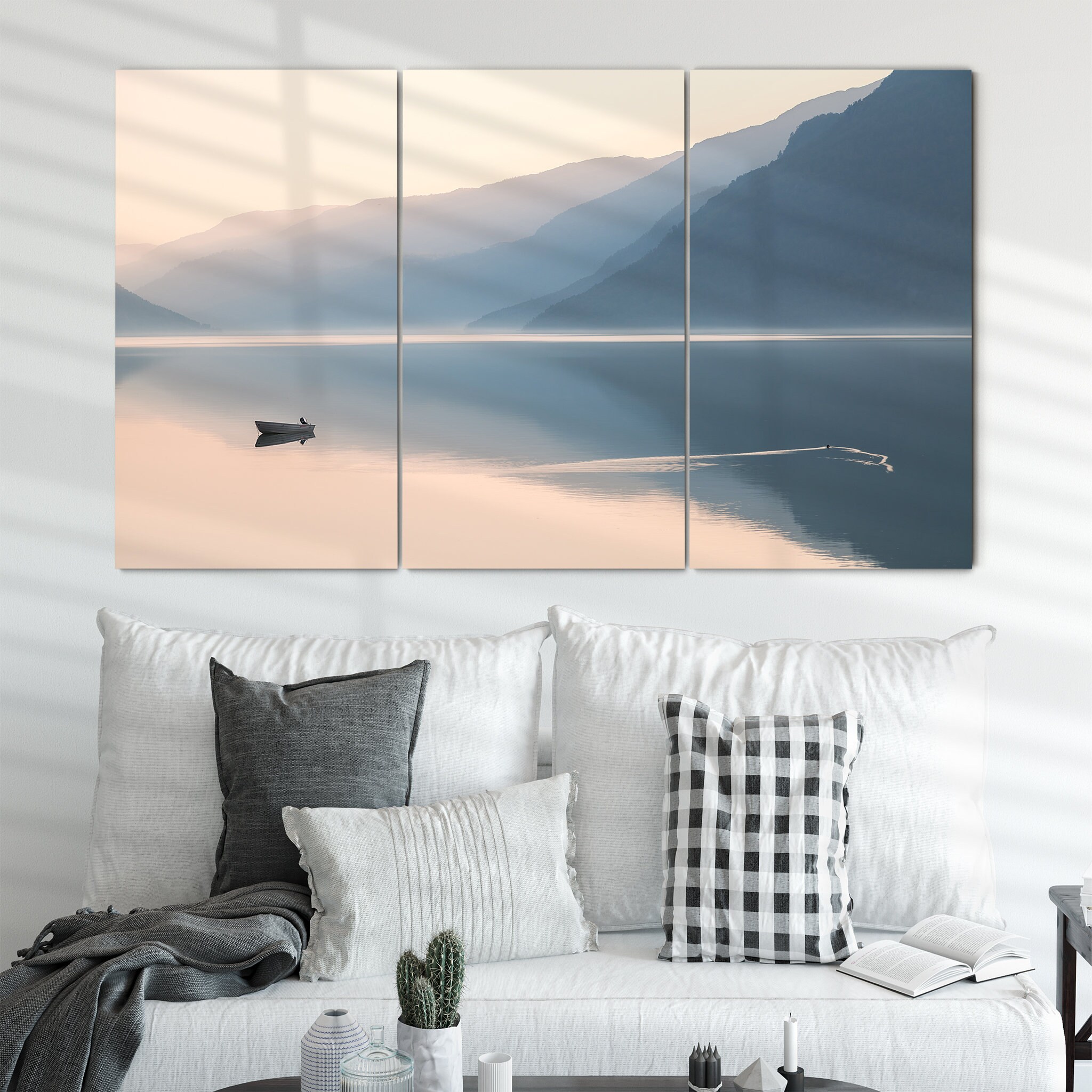 still Evening Canvas Art Mural - Du Lac de Montagne