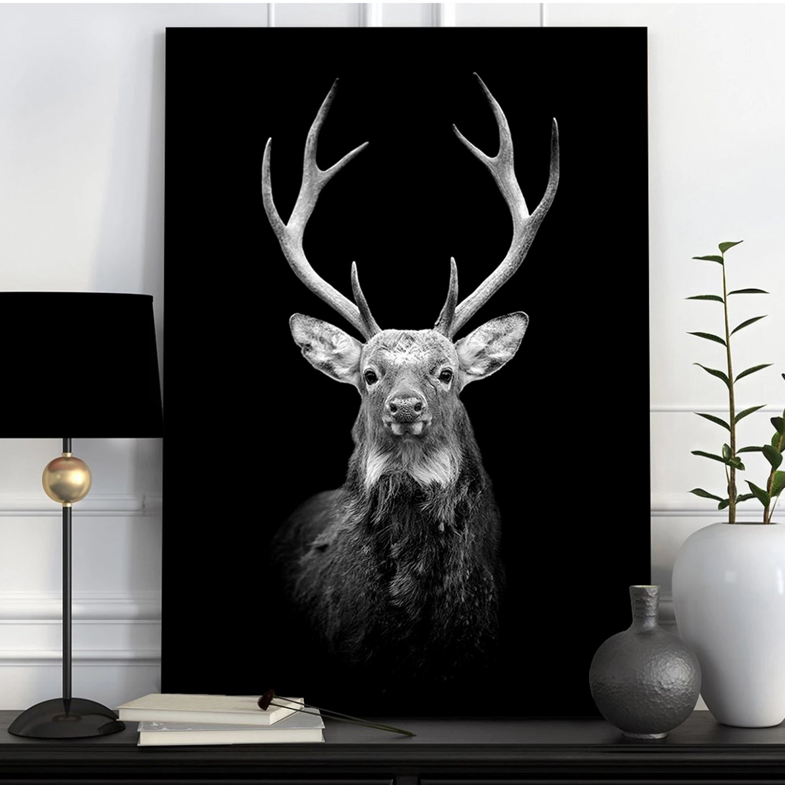 Deer Wall art Canvas Deer wall art & Animal wall art canvas Etsy