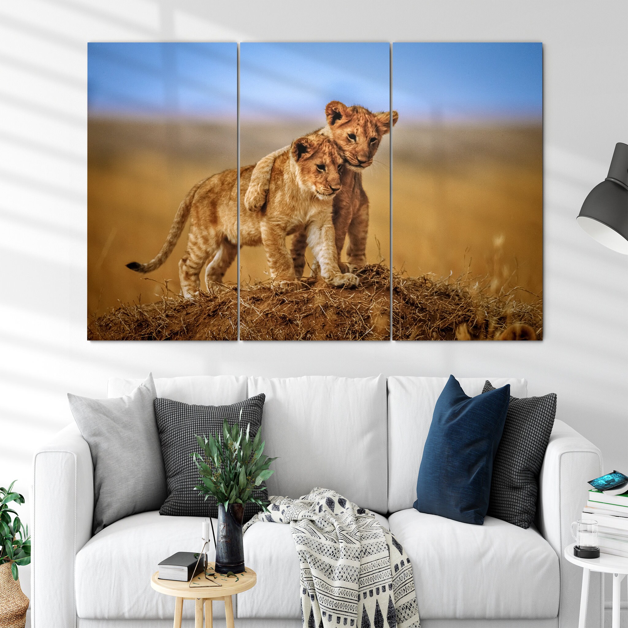 Brothers For Life Art Mural - Art Lion Animal