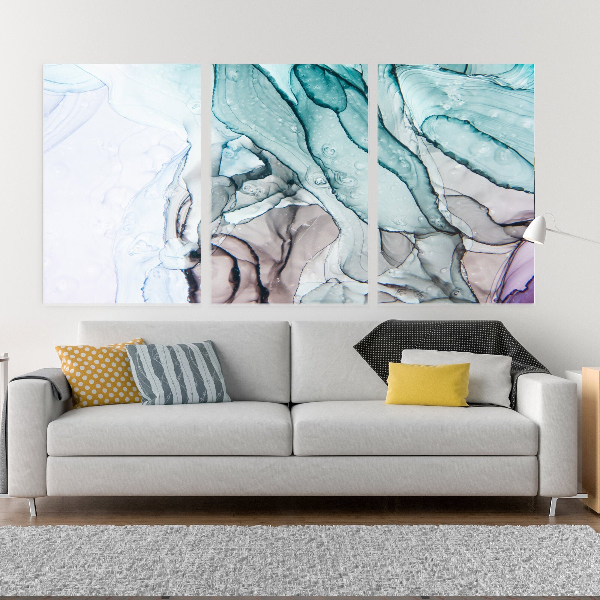 Apatite Mixed - Impression Abstraite Du Salon| Art Mural Moderne et Art Surdimensionné en Toile. Apa