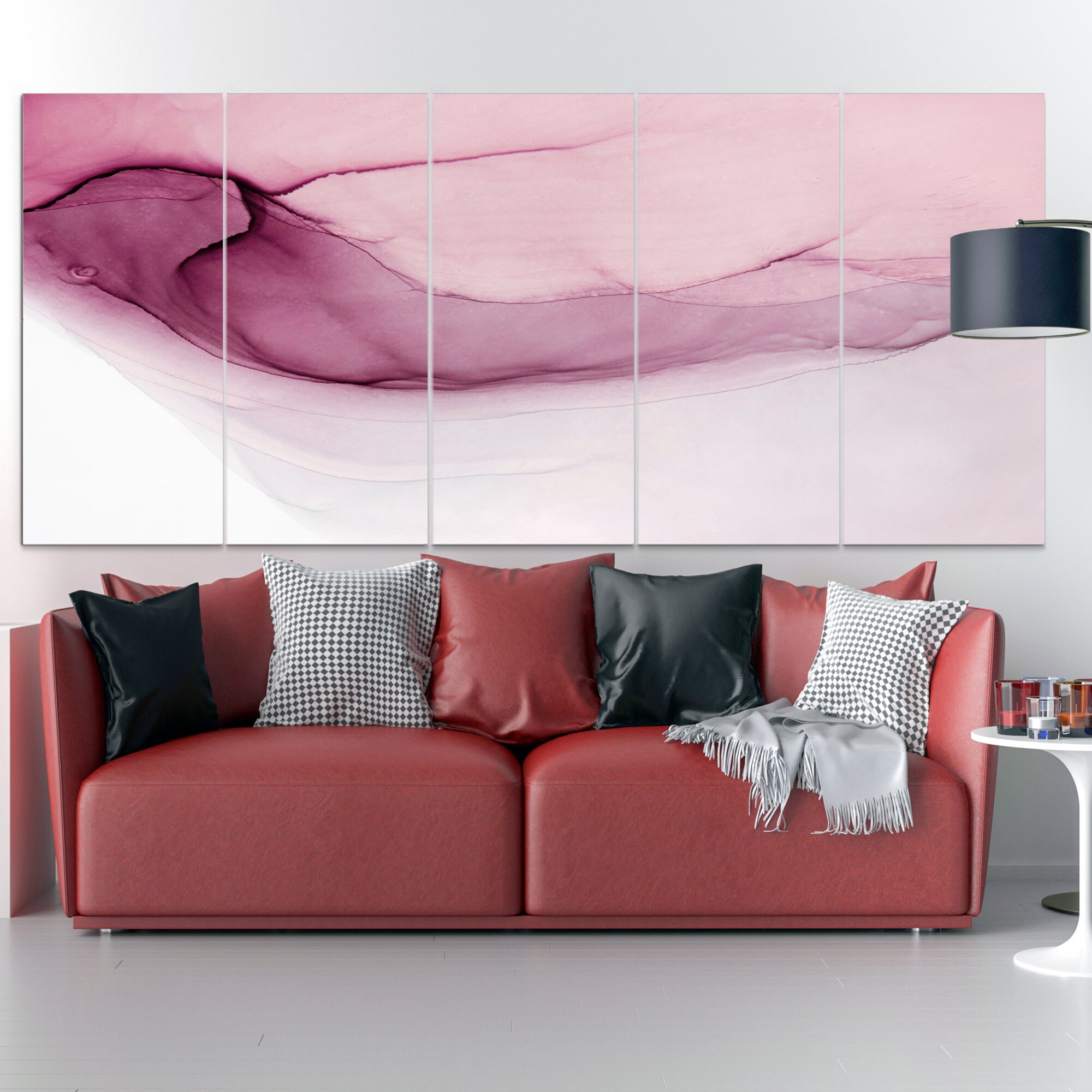 Art Mural de Spa - Art Toile Marbre Surdimensionnée Peinture Chambre à Coucher, Décor Mur Moderne, I