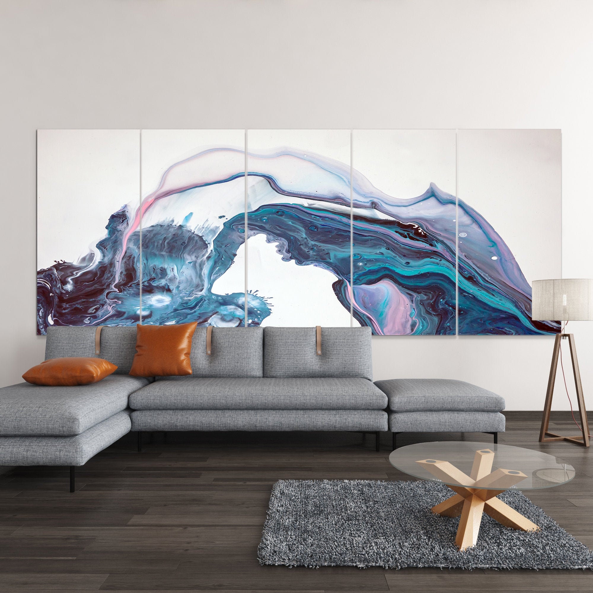 Texture Liquide - Art Surdimensionné sur Toile Grand Art en de Marbre et Bel Abstrait, Décor Mural M