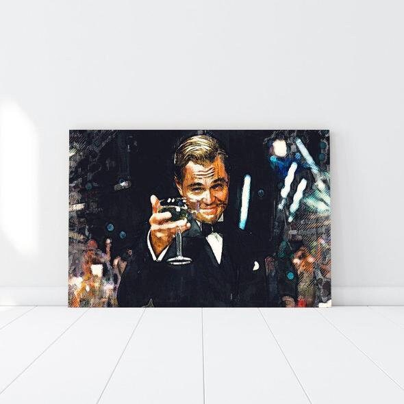 Gatsby The Great Canvas - Loup de La Toile Wall Street, Wall Street Poster/Leonardo Dicaprio Art /Pe