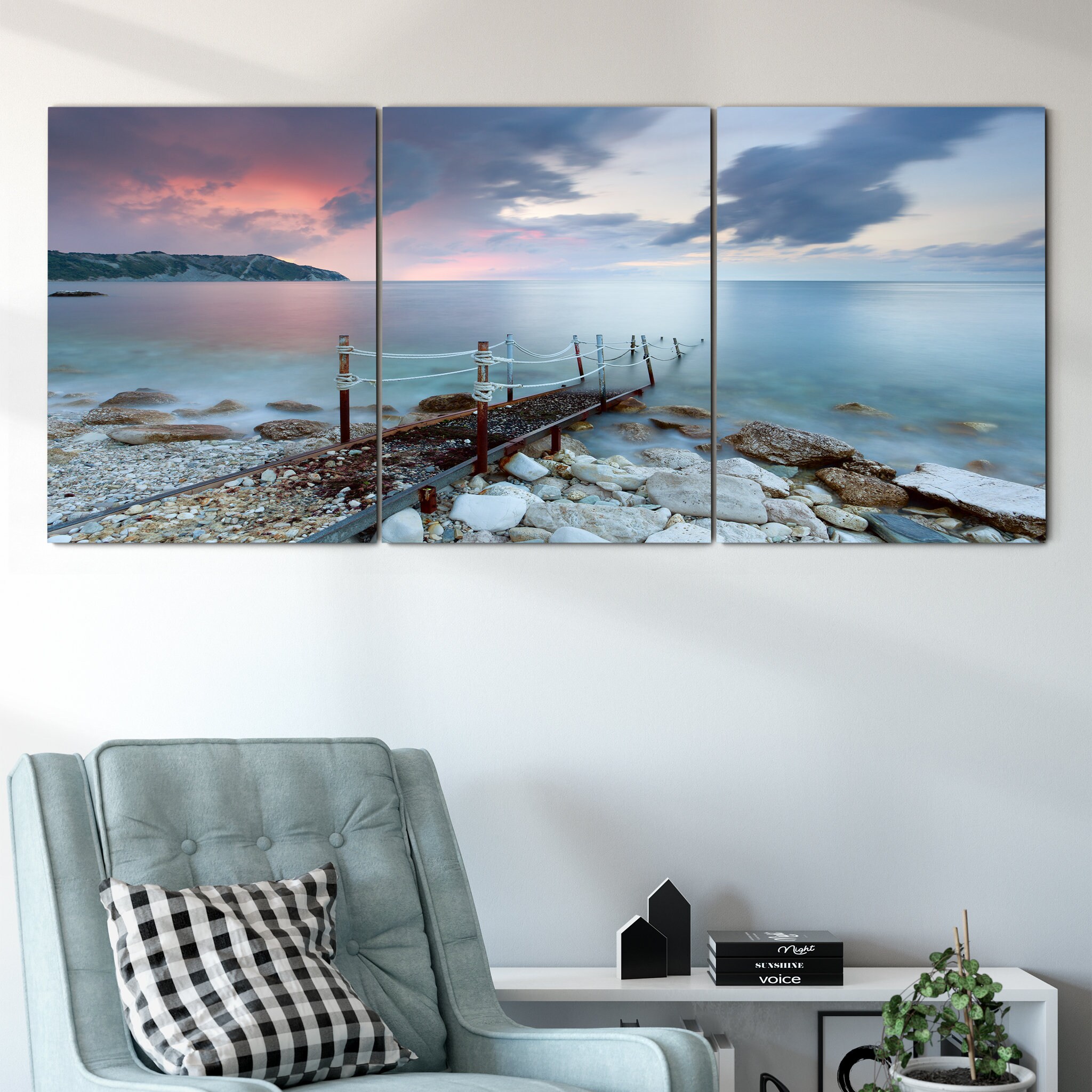 Path To The Light Canvas Art Mural - Skyline Canvas Coloré