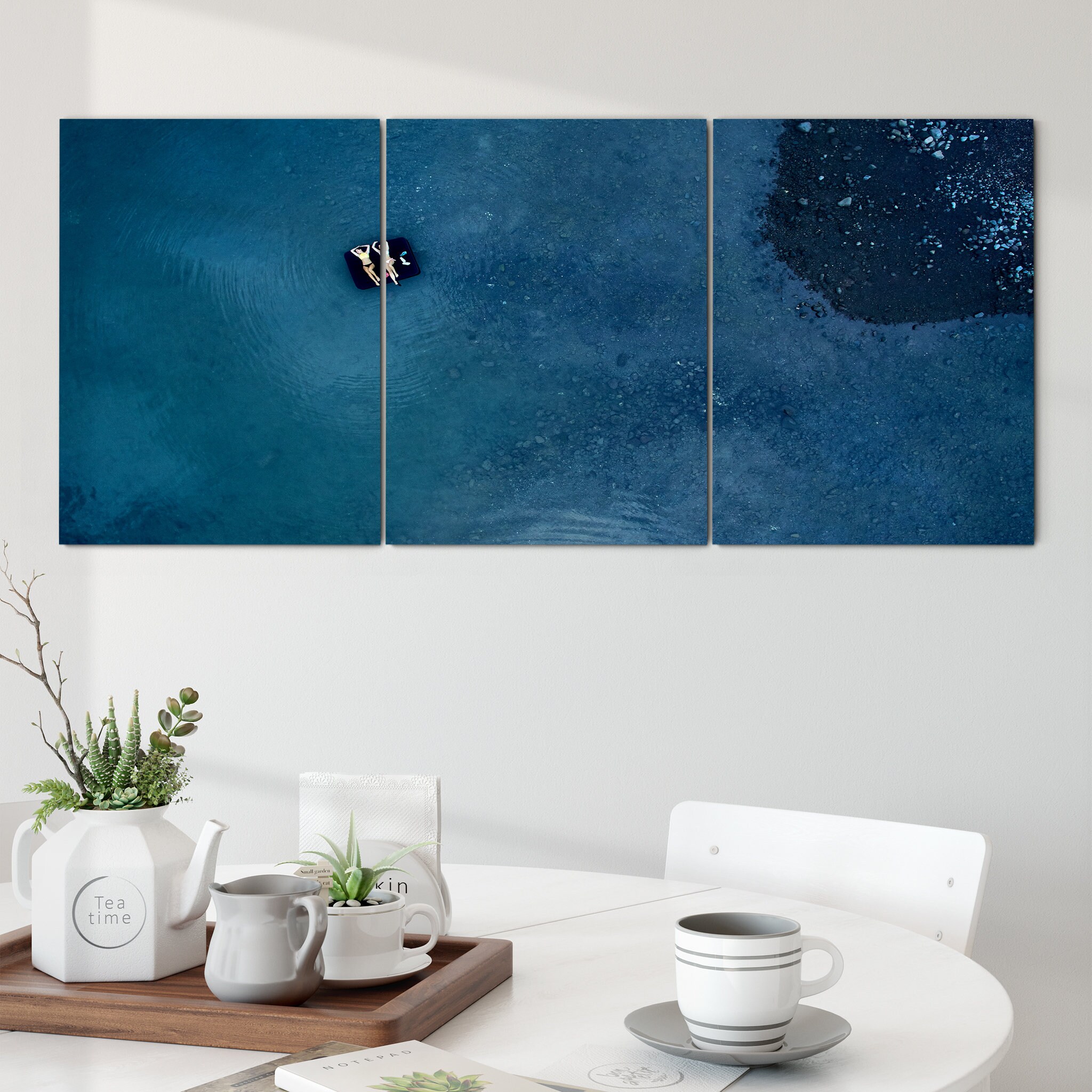 Relax Canvas Art Mural - en Toile Bleue Décoration d'art de Plage