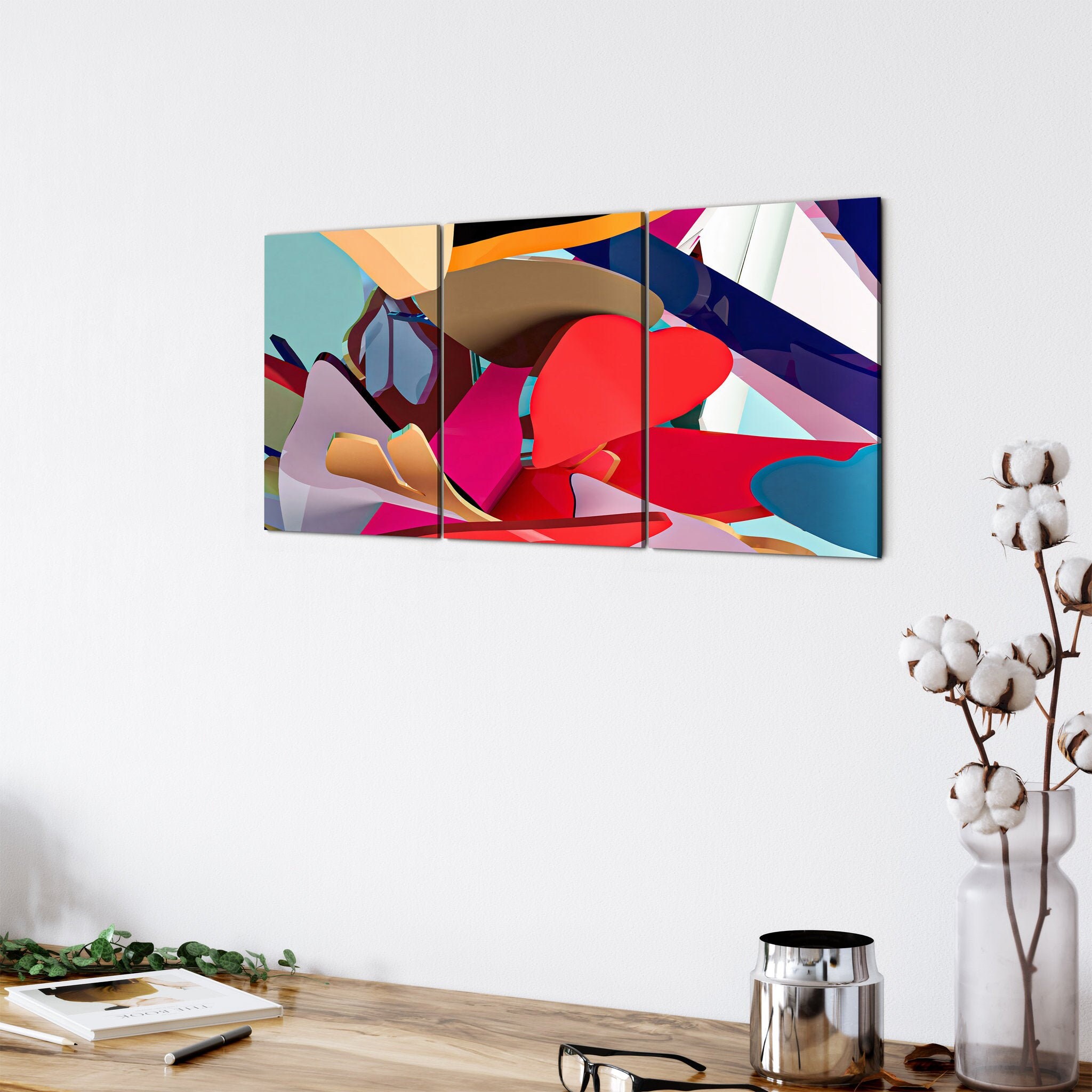 Arborisme Triptyque- Multi-Panneaux - Grand Art Mural, Meilleurs Tirages de Toile, Grands Toile Toil