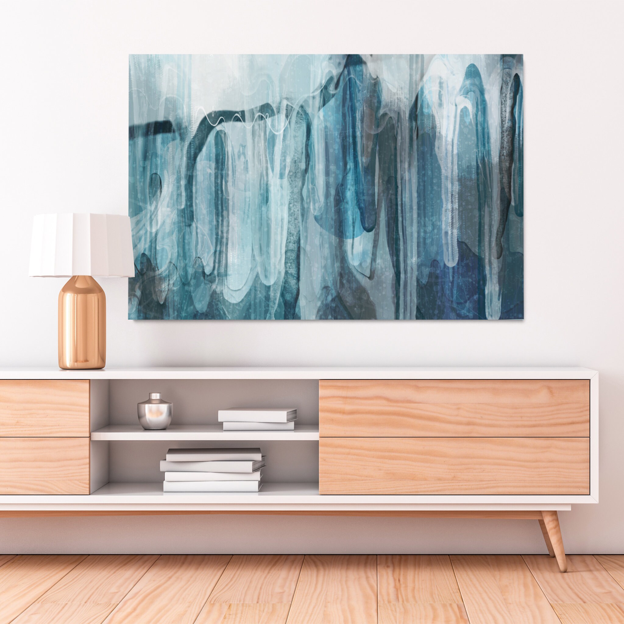 Goutte d'eau - Cadeau de Guerre Crémaillère, Impression Abstraite d'art Mural Toile et Moderne Conte