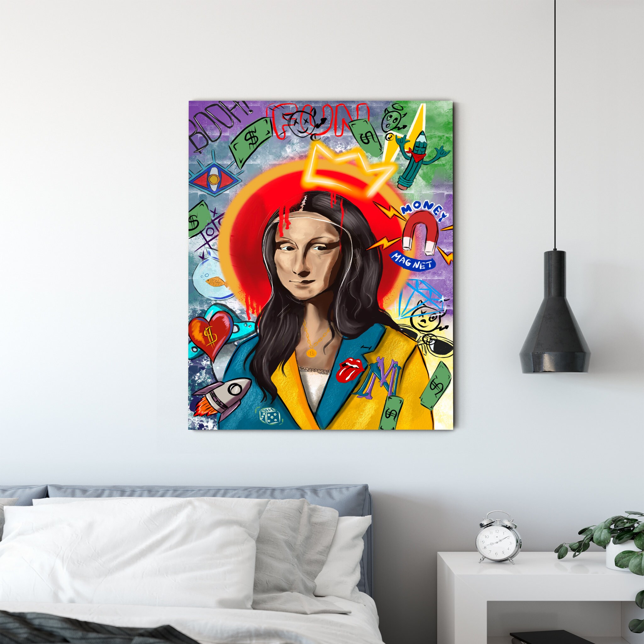 Pop Art Mona Lisa - Mural Célèbre Lisa