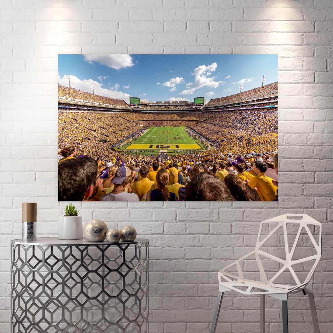 LSU TIGERS Stadium Extra Large Wall Art Sport Football Etsy