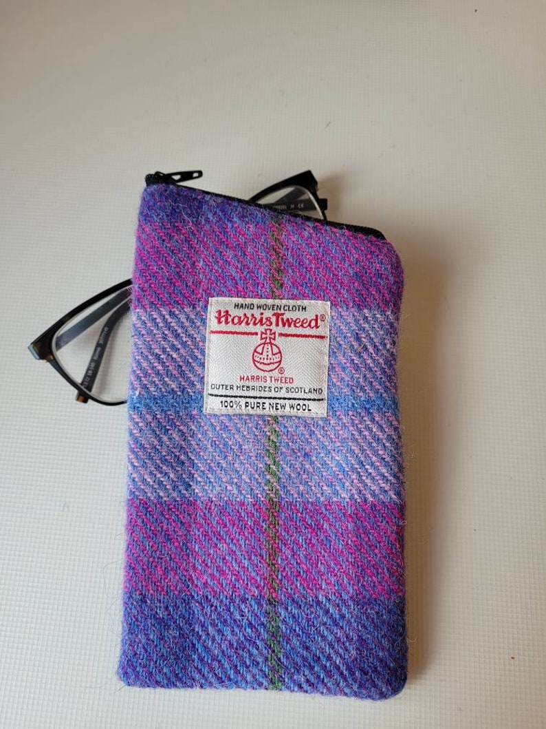 Handmade Harris Tweed Glasses Case Tartan Glasses Case Plaid Etsy