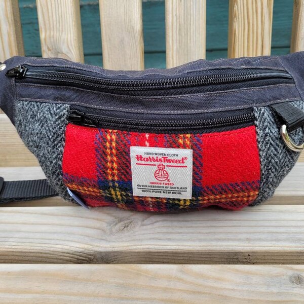 Handmade Harris Tweed bum bag, hip bag, waist bag, crossbody bag