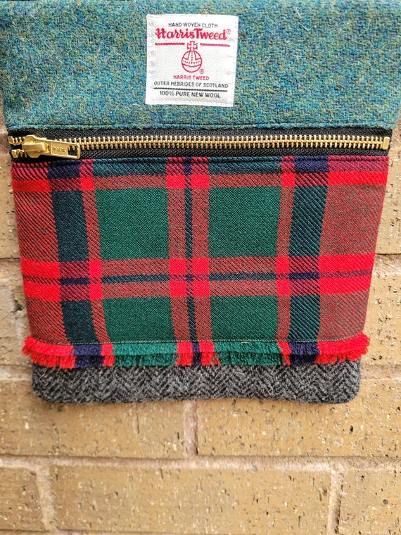 Authentic Handmade Harris Tweed Crossbody Bag, Macintosh Tartan, Dog Walking Bag, Gift for Her, Crossbody Bag, Tweed Bag, Ready to Ship Authentic Handmade Harris Tweed Crossbody Bag, Macintosh Tartan, Dog Walking Bag, Gift for Her, Crossbody Bag, Tweed Bag, Ready to Ship