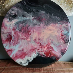 Resin Art Painting Round Modern Wall Decor