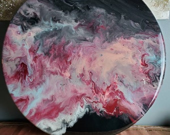 Resin Art Painting Round Modern Wall Decor